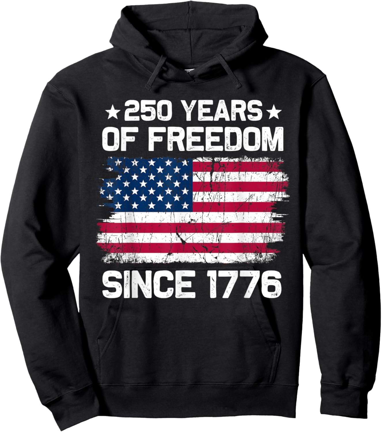250 Anniversary USA 250th American Flag Patriotic 250 Years Hoodie - Hoodie | Black