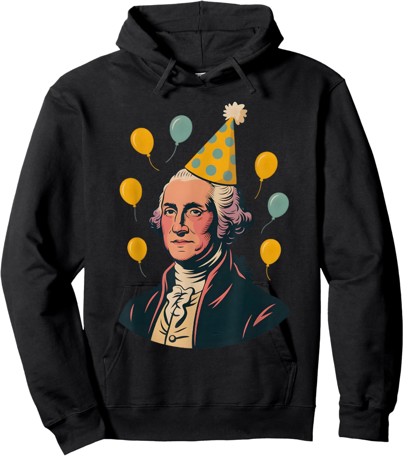 George Washington Birthday Hoodie - Hoodie | Black