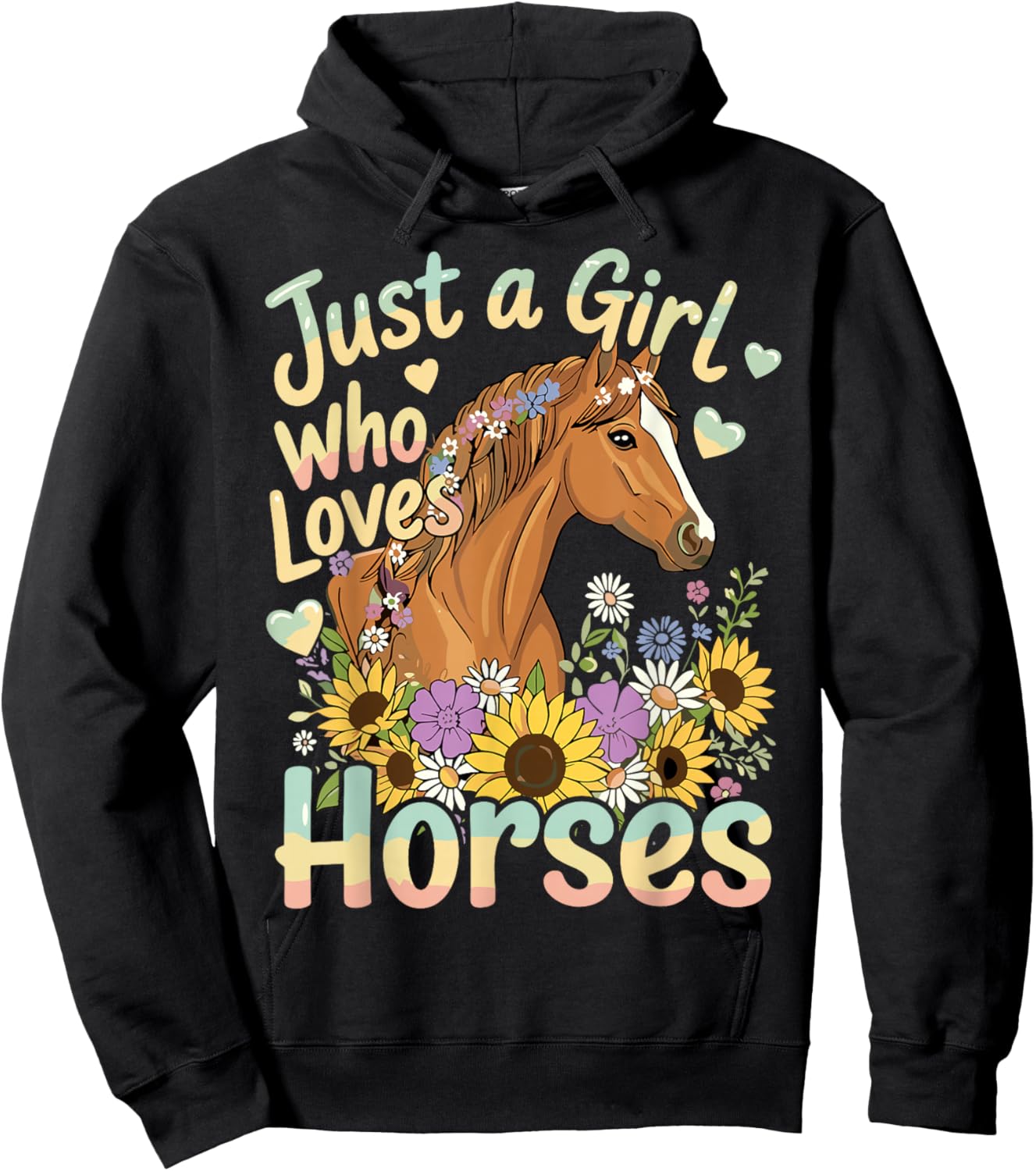 Just A Girl Who Loves Horses Hoodie - Hoodie | Black