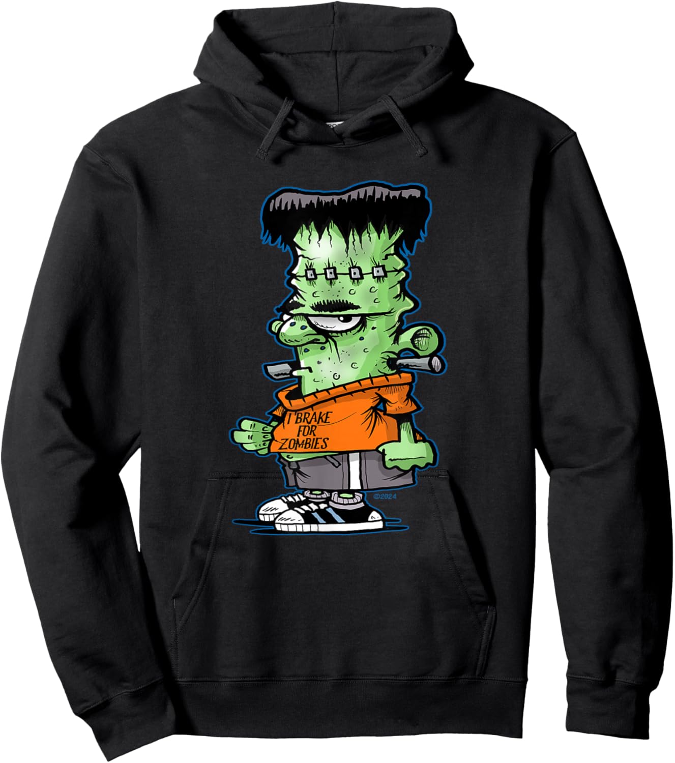 Little Frankie Stein Funny Halloween Monster Novelty Hoodie - Hoodie | Black