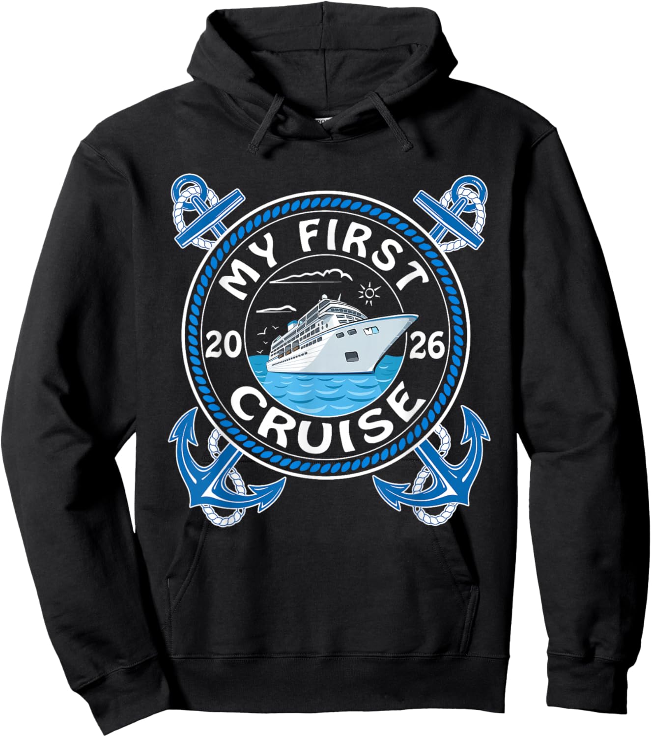 My First Cruise 2026 Family Vacay Trip 1st Cruise Ship Hoodie - Hoodie | Black