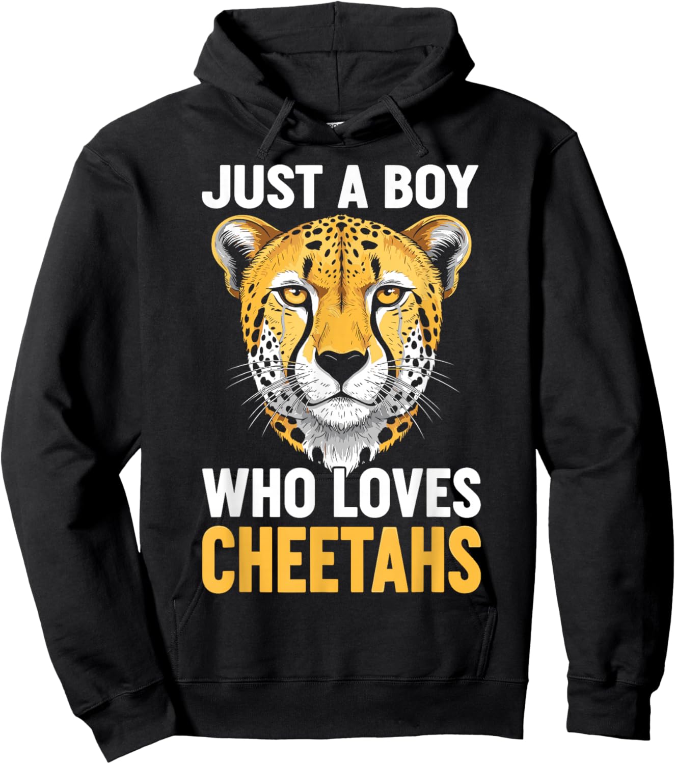 Just a Boy Who Loves Cheetahs Hoodie - Hoodie | Black