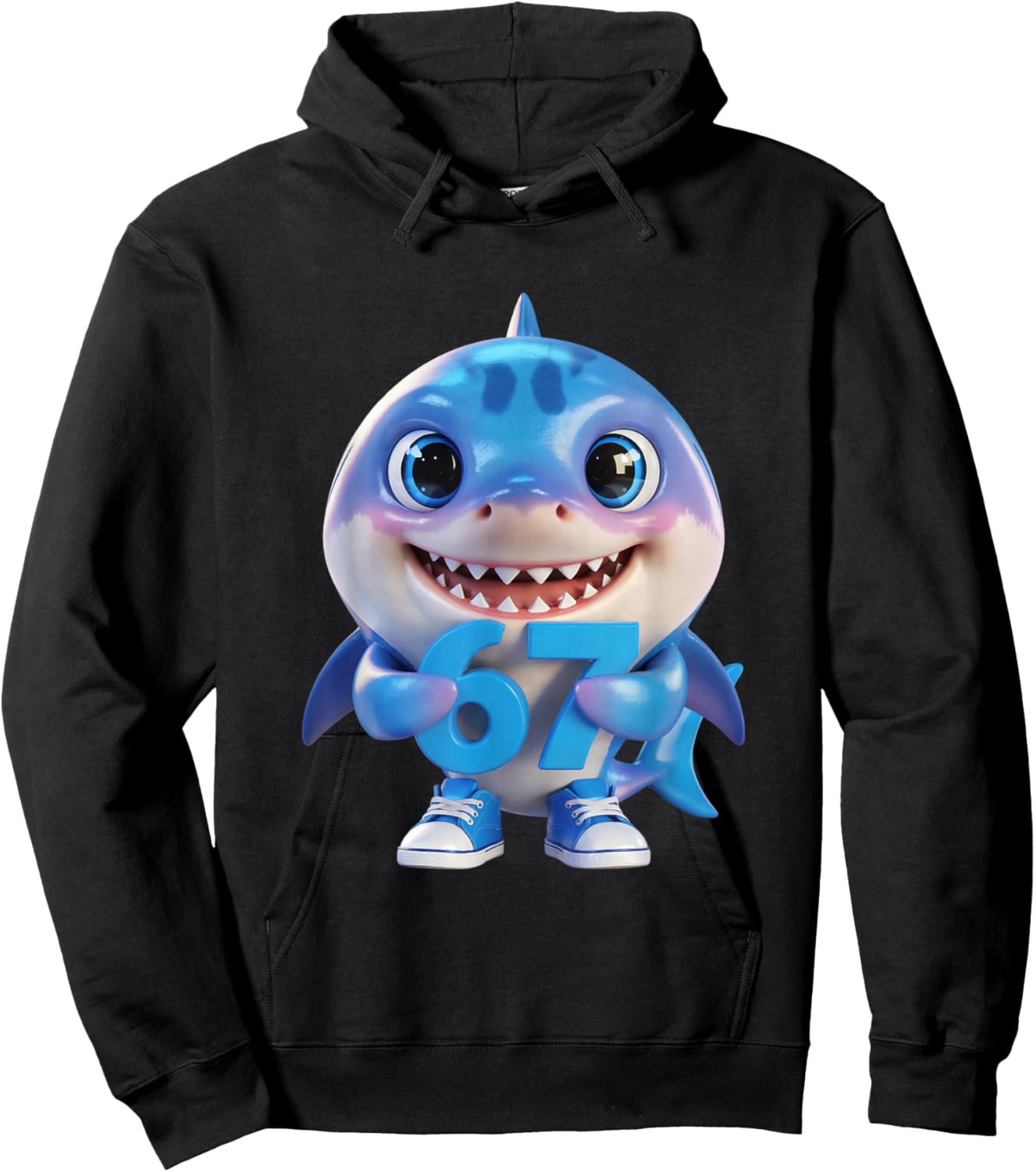 Tralalero Tralala 67 Six Seven Brainrot Memes Internet Meme Hoodie - Hoodie | Black