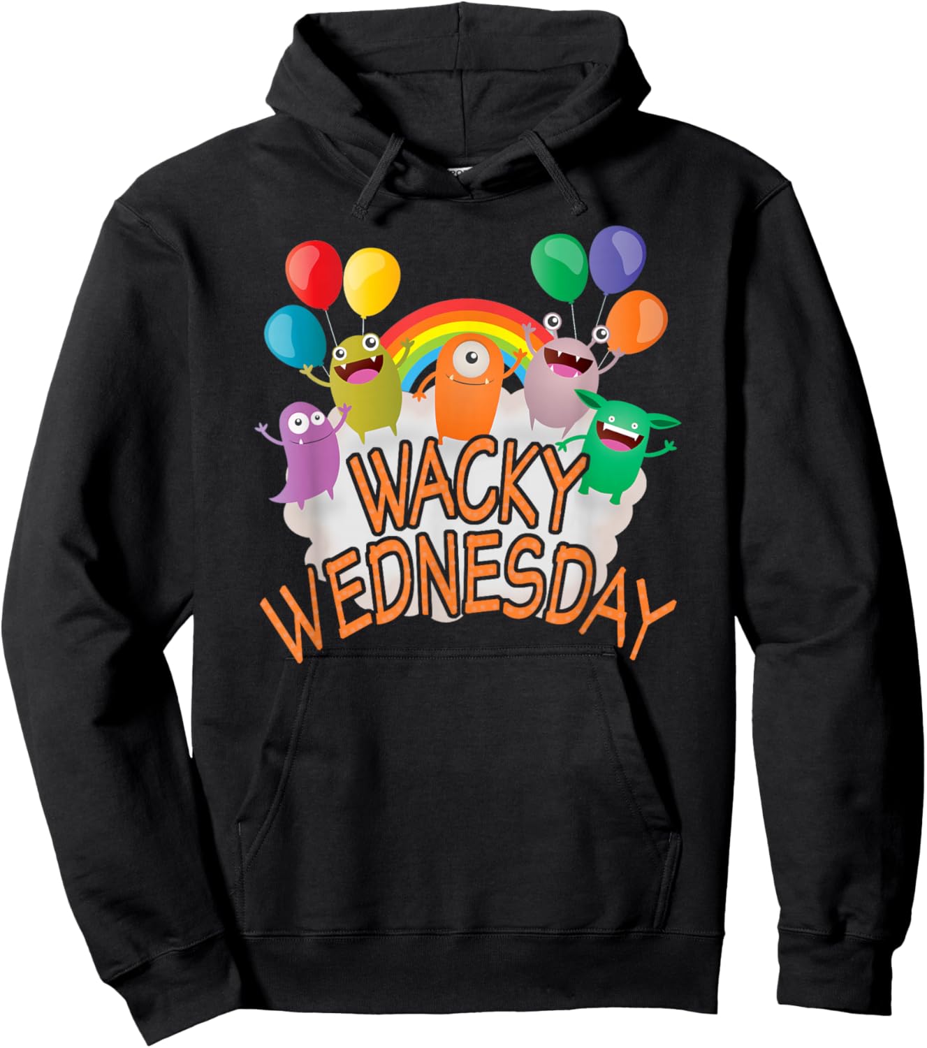Wacky Wednesday Kids and Teachers | Mismatch Day Spirit Week Hoodie - Hoodie | Black