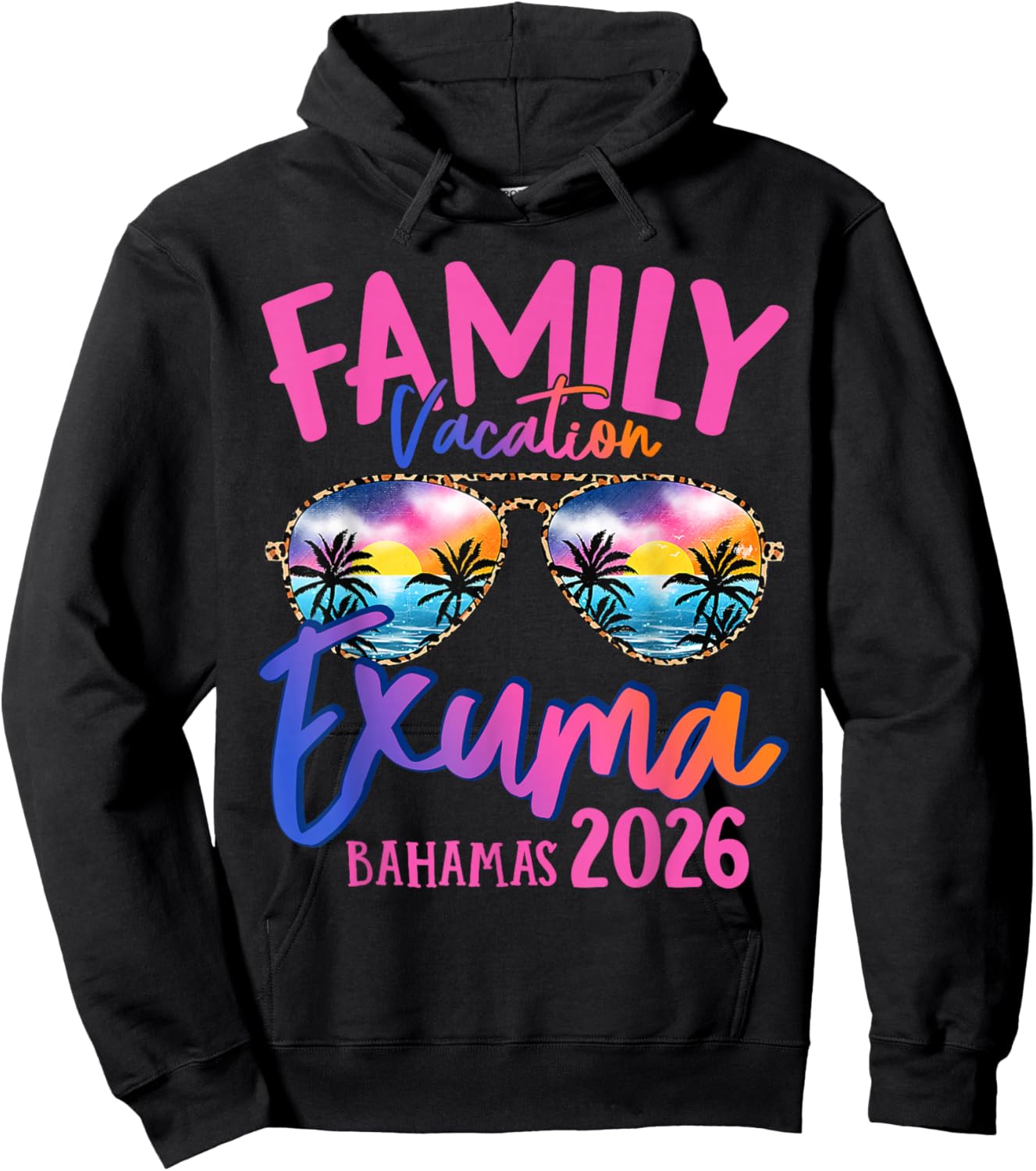 Exuma Bahamas Vacation 2026 Souvenir Matching Family Group Hoodie - Hoodie | Black