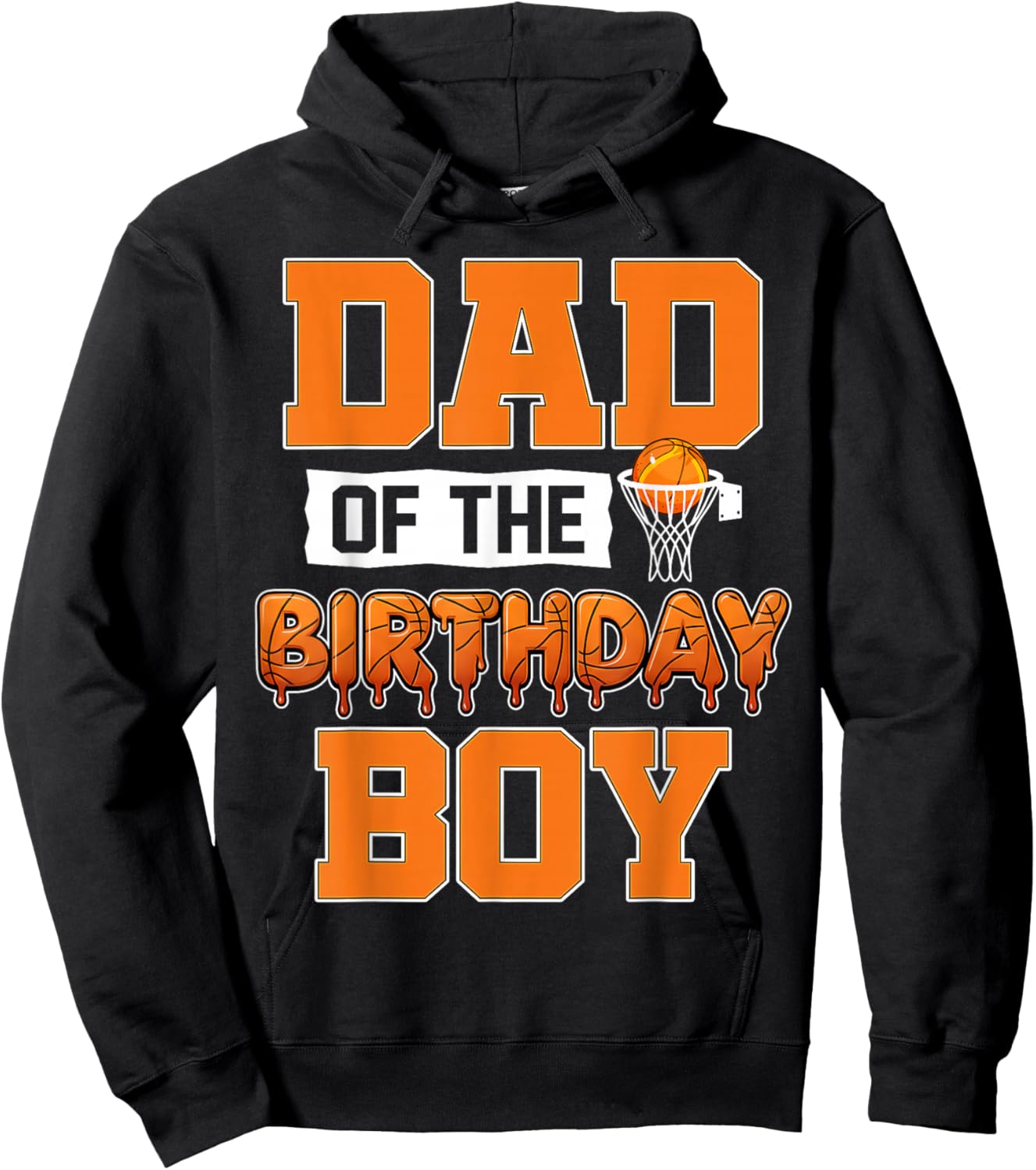 Dad of The Birthday Boy Matching Basketball Player Family Hoodie - Hoodie | Black