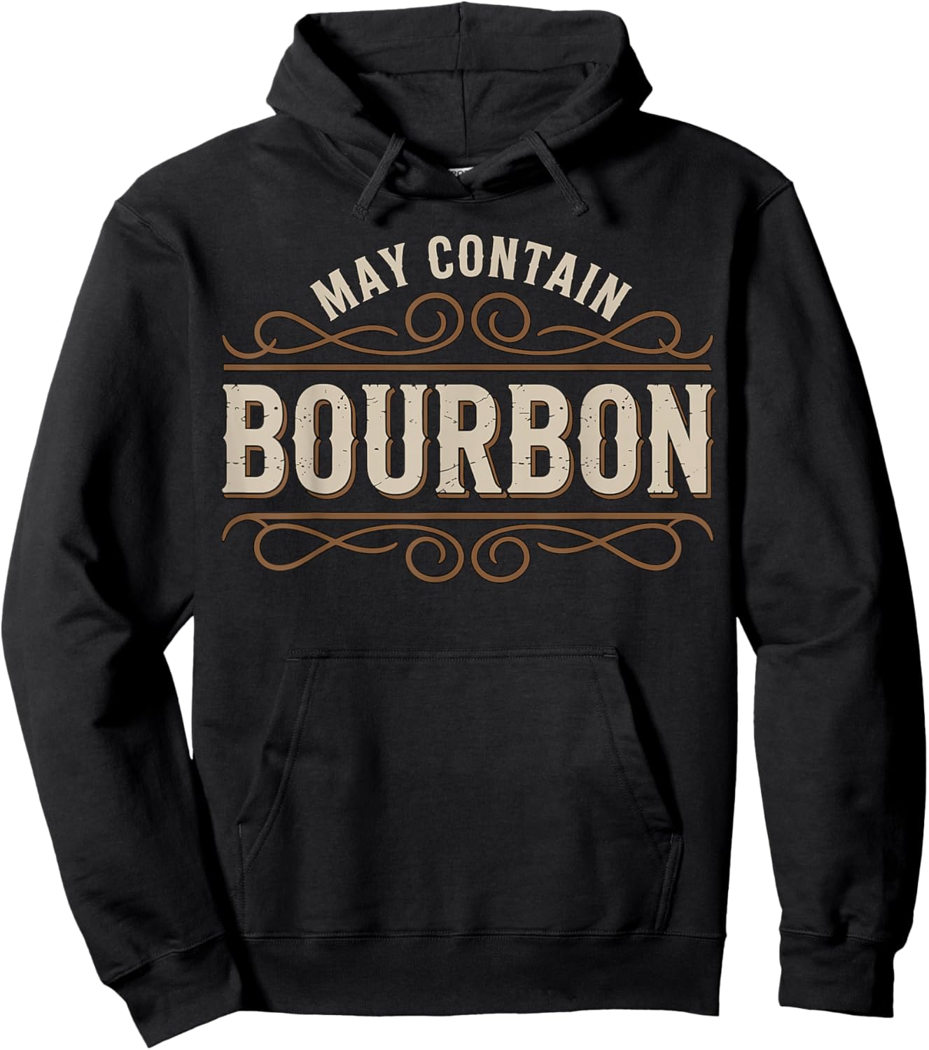 May Contain Bourbon Funny Whiskey Drinker Hoodie - Hoodie | Black
