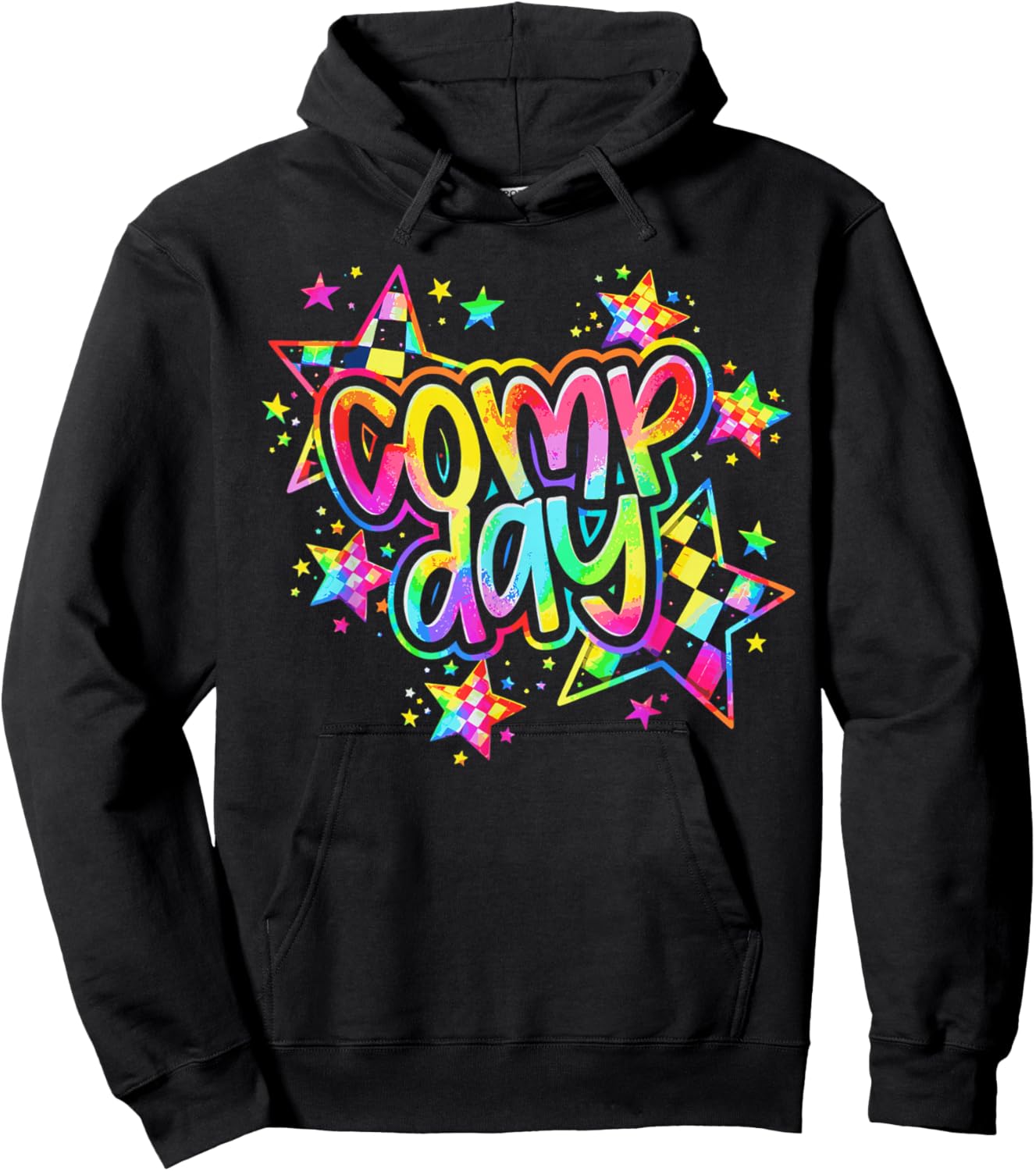 Comp Day Cheer Competition Season Cheerleading Graphic Hoodie - Hoodie | Black