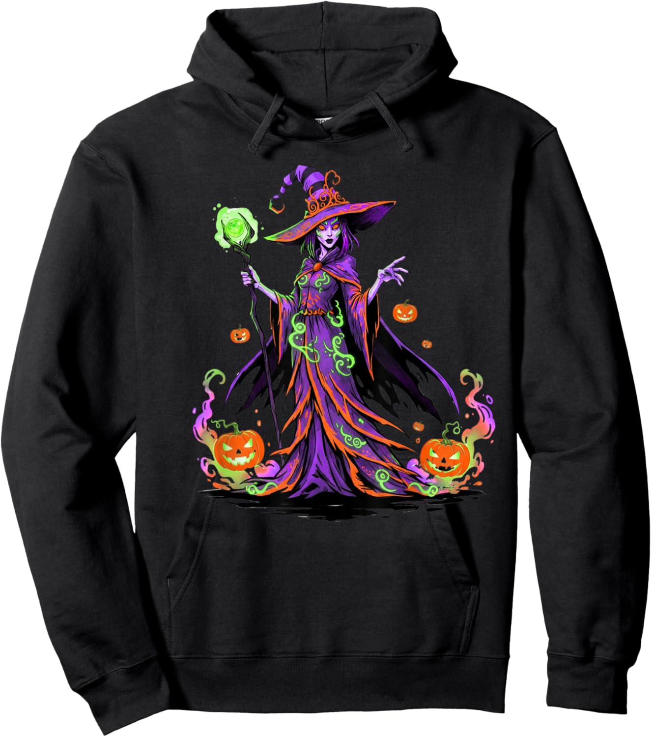 Funny Vintage Wicked Halloween Witch Design Men Women Kids Hoodie - Hoodie | Black