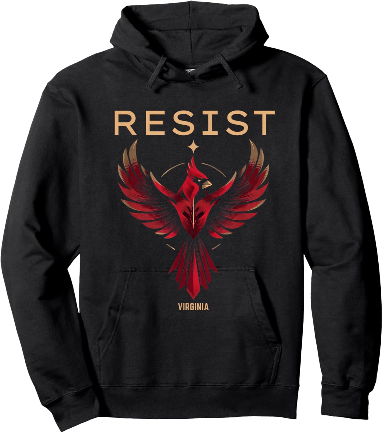 Virginia Resist 2026 Symbol of Rebel Alliance Red Cardinal Hoodie - Hoodie | Black