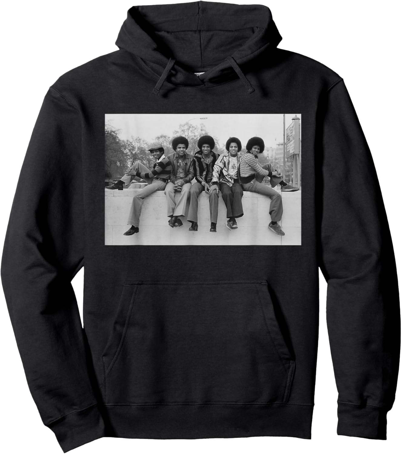 Michael Jackson The Jackson 5 Pop Group in London Hoodie - Hoodie | Black