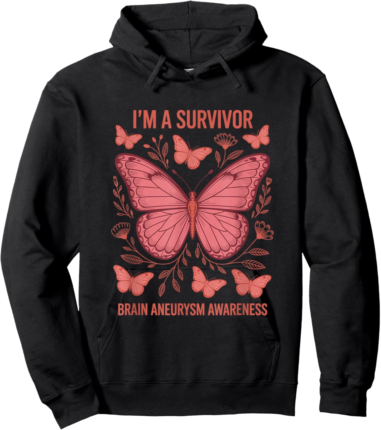 I'm A Survivor Brain Aneurysm Awareness, Aneurysm Awareness Hoodie - Hoodie | Black