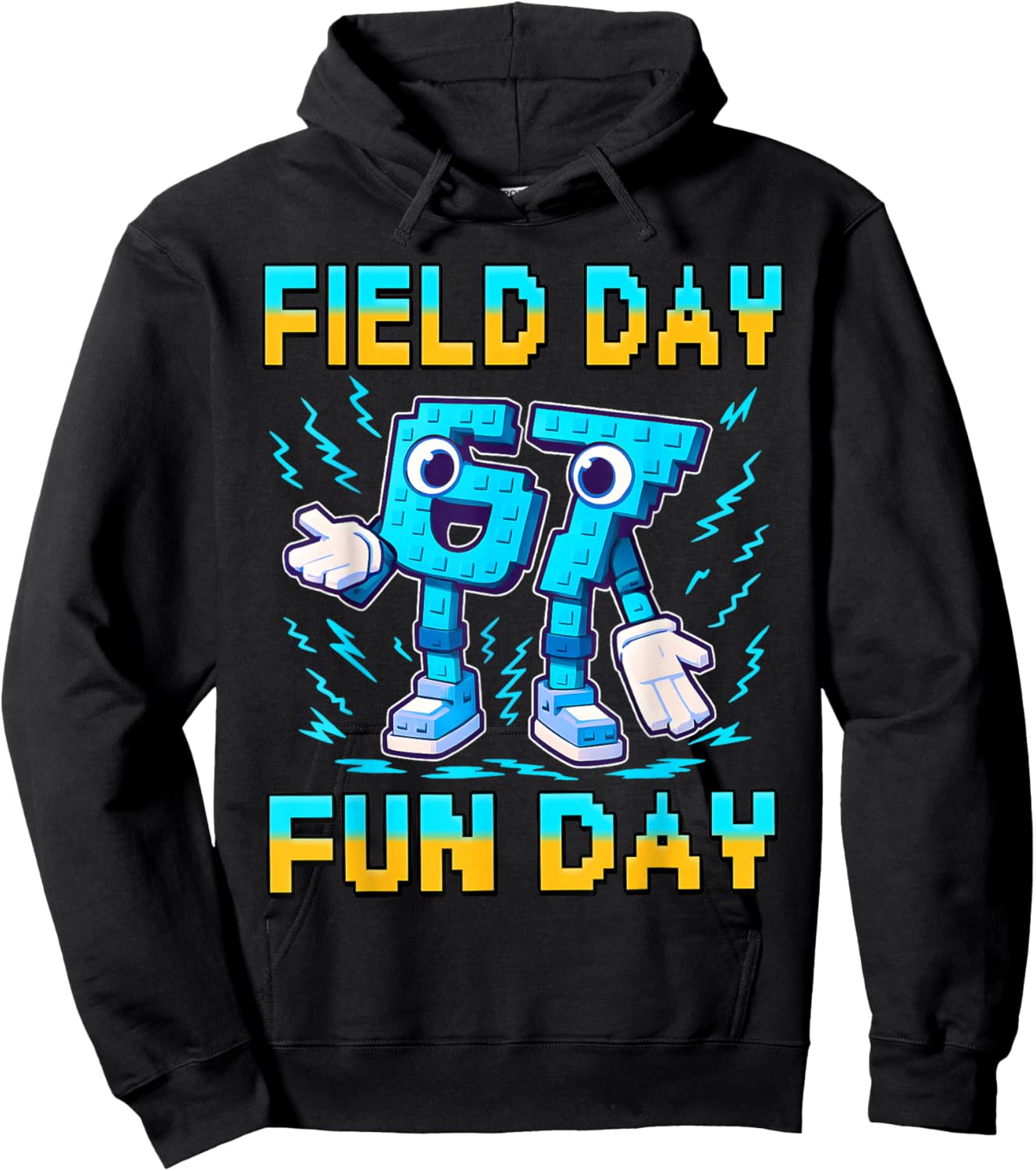 Field Day Fun Day 67 Meme Brainrot Field Trip Teacher Kids Hoodie - Hoodie | Black