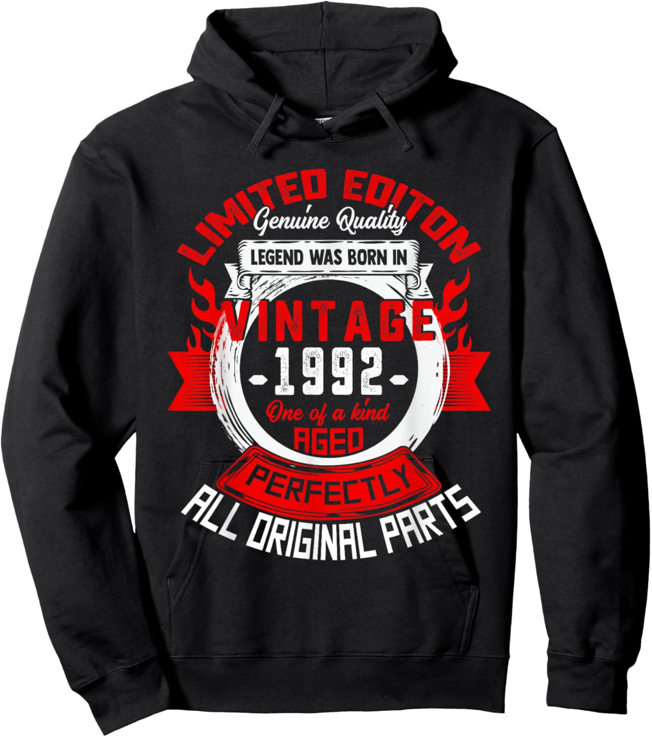 34th Birthday Gift Legend Born in 1992 34 for Years Old Hoodie - Hoodie | Black