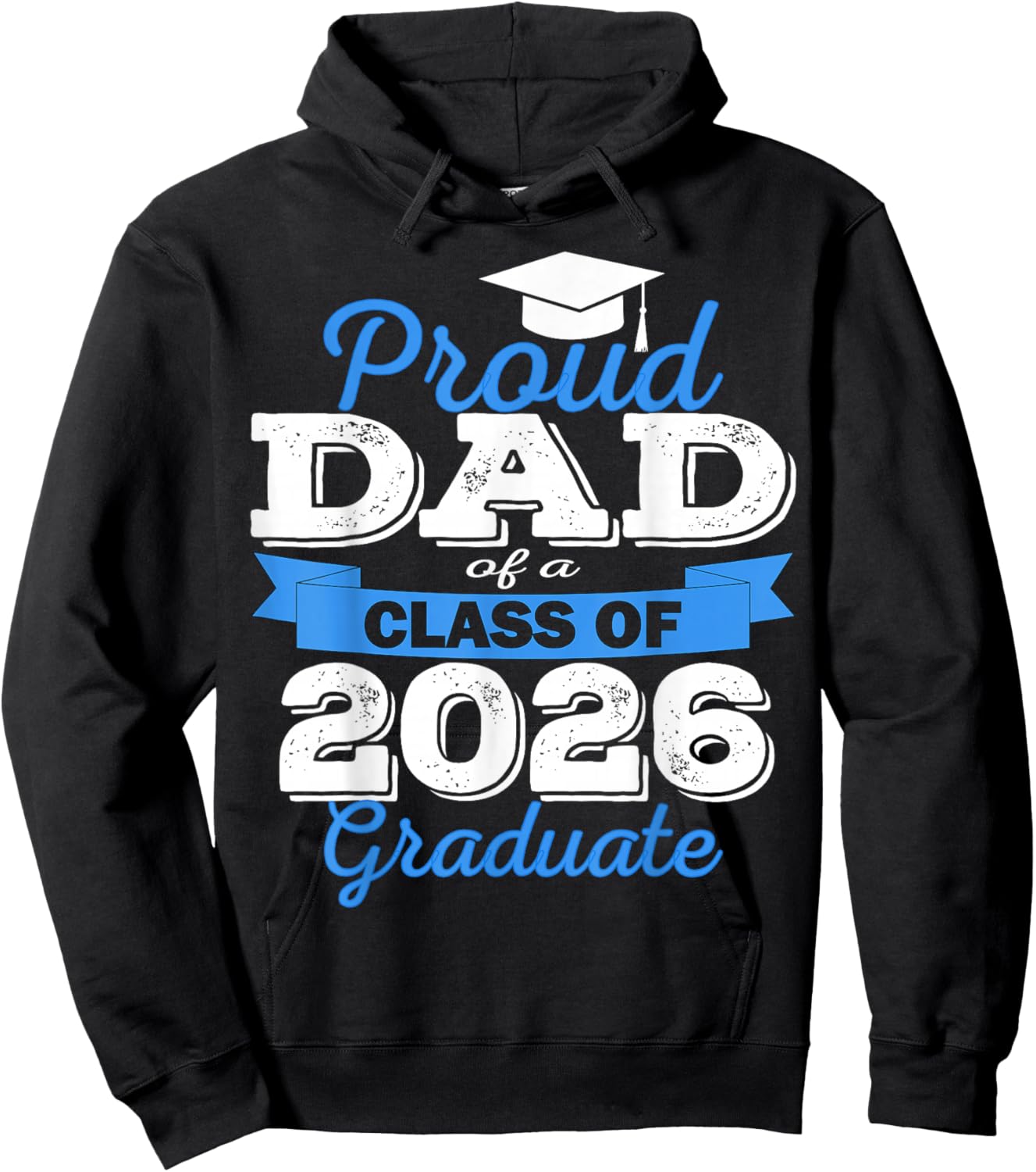 Super Proud Dad of 2026 Graduate Senior Graduation Family Hoodie - Hoodie | Black
