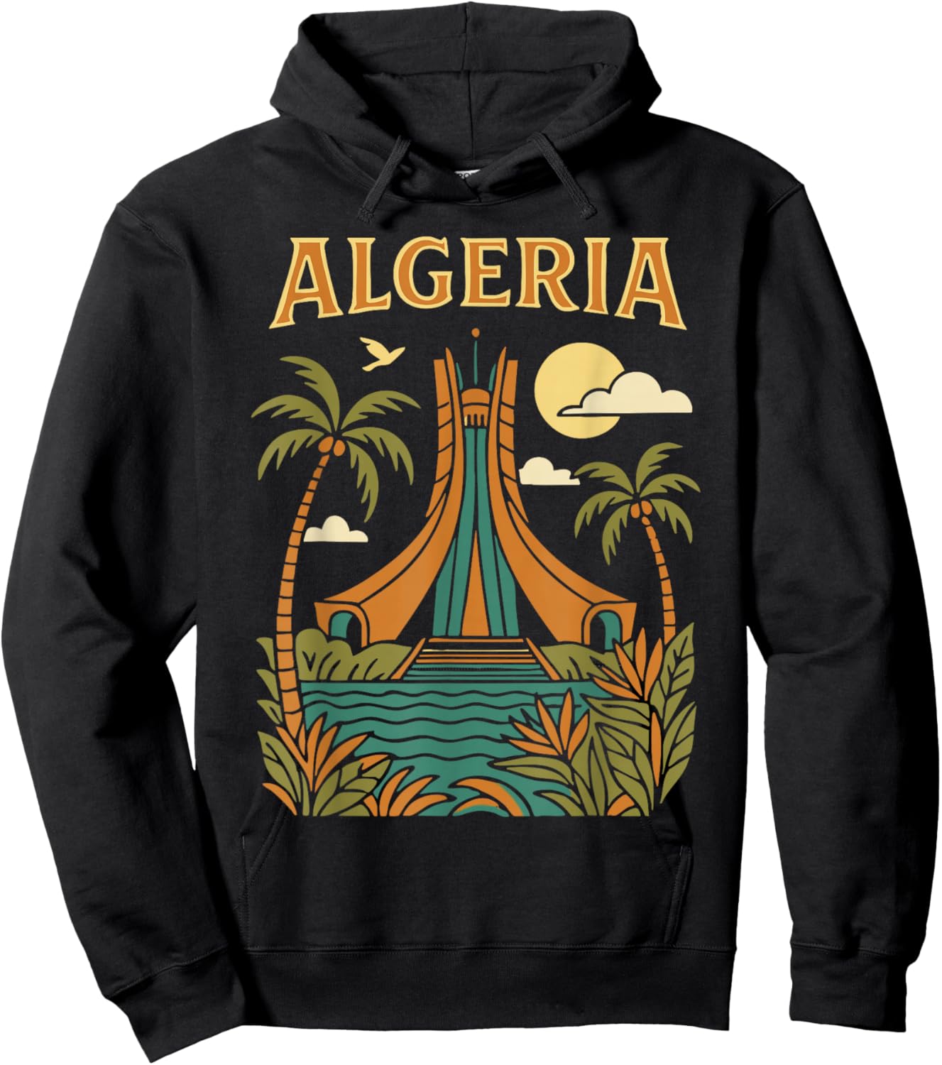 Algeria Alger l'algérie Les Algériens DZ Algérien Bled Retro Hoodie - Hoodie | Black