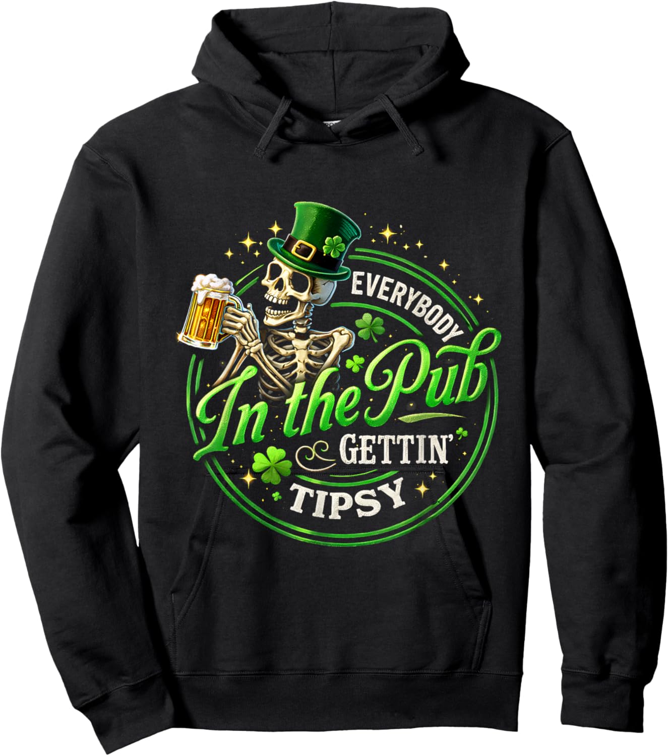 Patrick was A Saint Drinking Humor St. Patrick's Day Beer Hoodie - Hoodie | Black