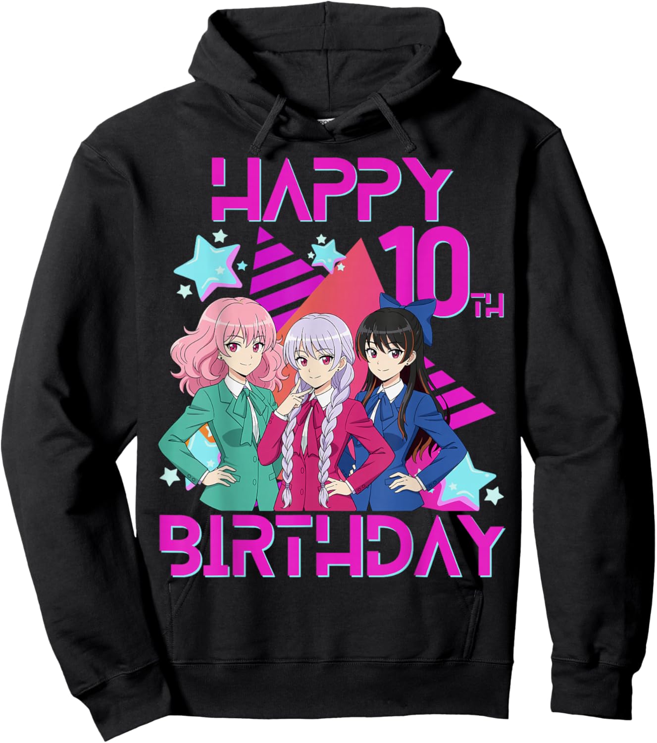 10 Years Old Birthday K Pop - 10th Birthday Girls Boy K-pop Hoodie - Hoodie | Black