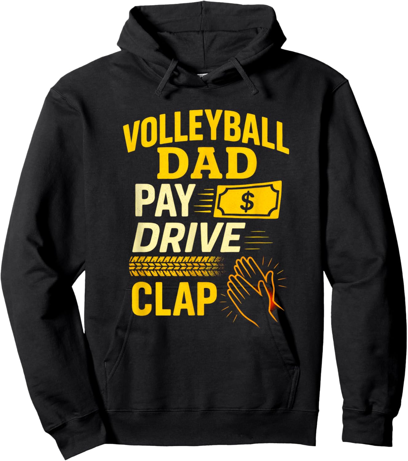 Volleyball DAD - Funny Proud Father Player Hoodie - Hoodie | Black