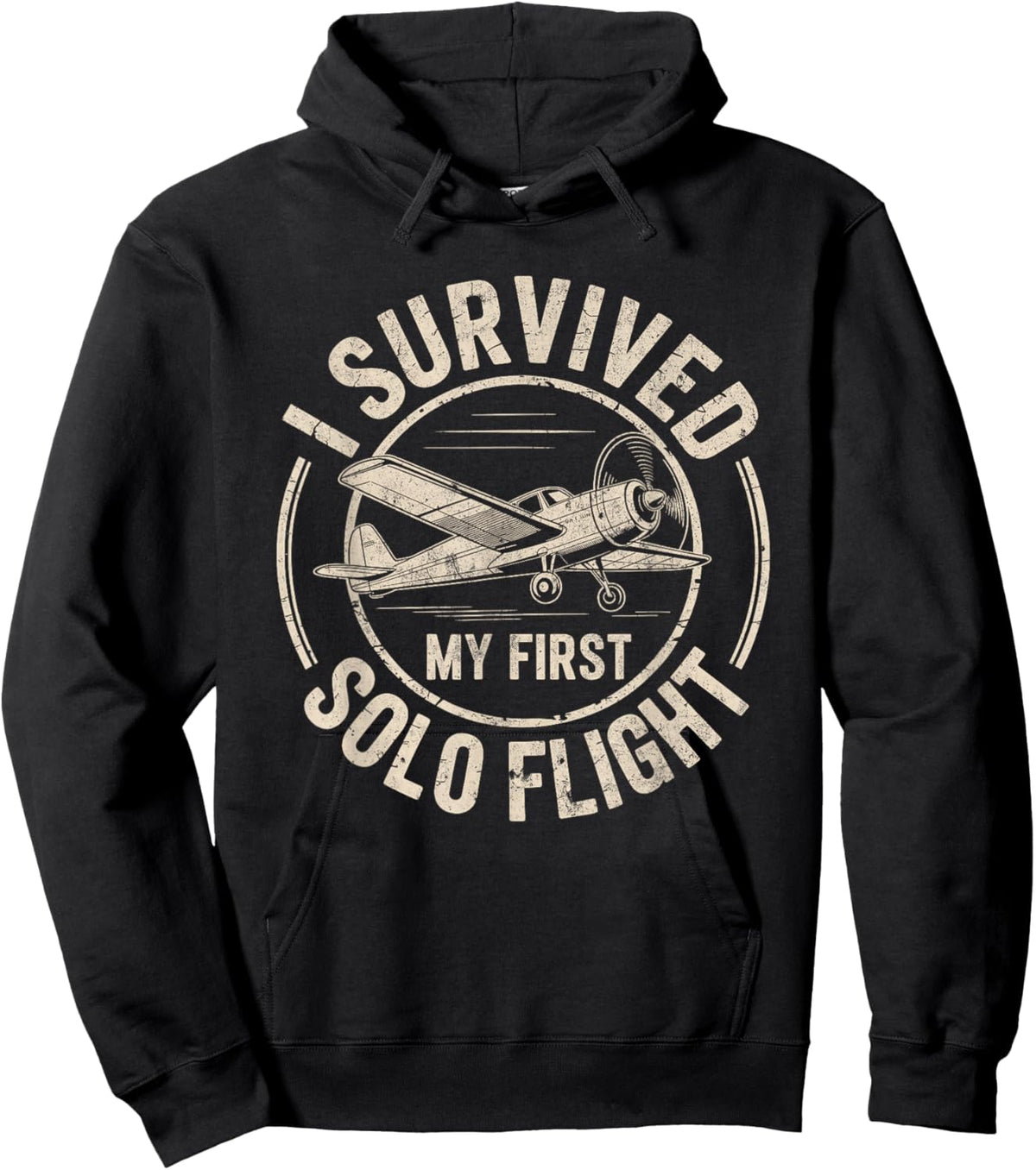 I Survived My First Solo Flight Hoodie - Hoodie | Black