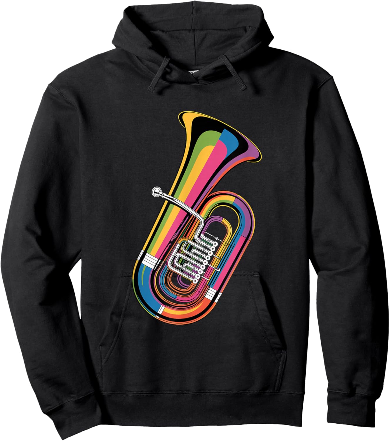 Paint Art Tuba Tubist Hoodie - Hoodie | Black