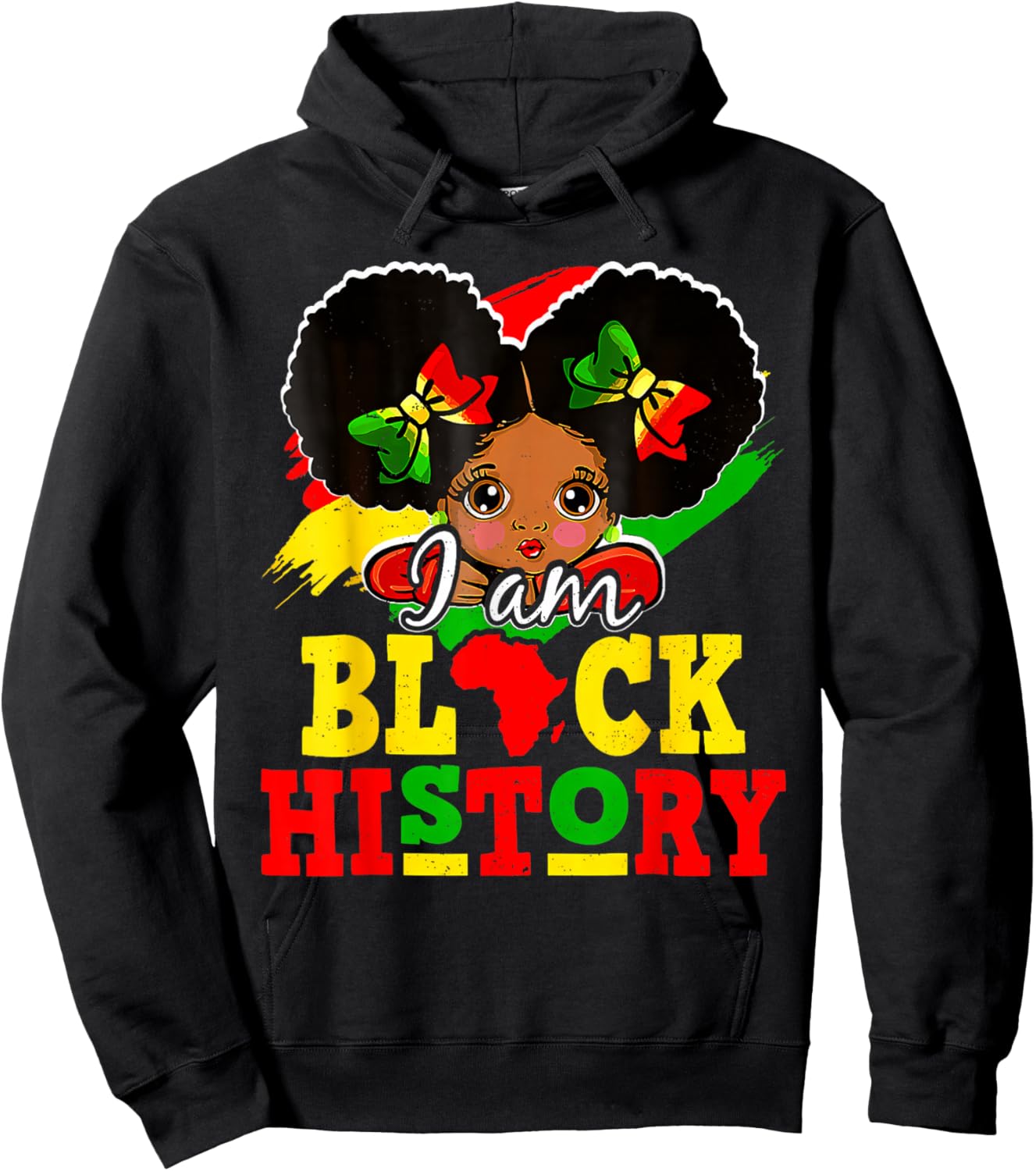 I Am Black History Month African American for Girls Kids Hoodie - Hoodie | Black