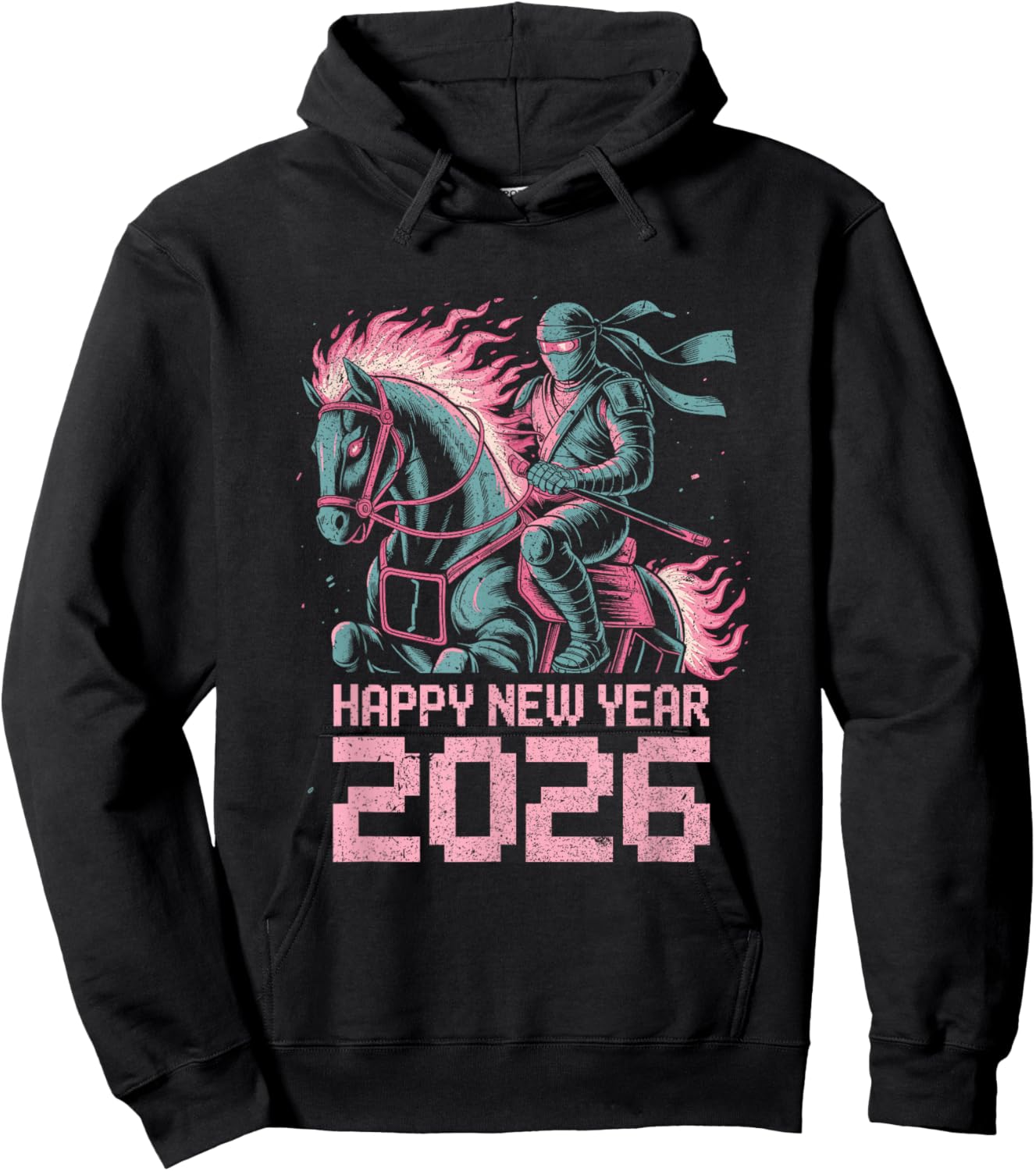 Fire Year of The Horse – Chinese Zodiac New Year 2026 Hoodie - Hoodie | Black