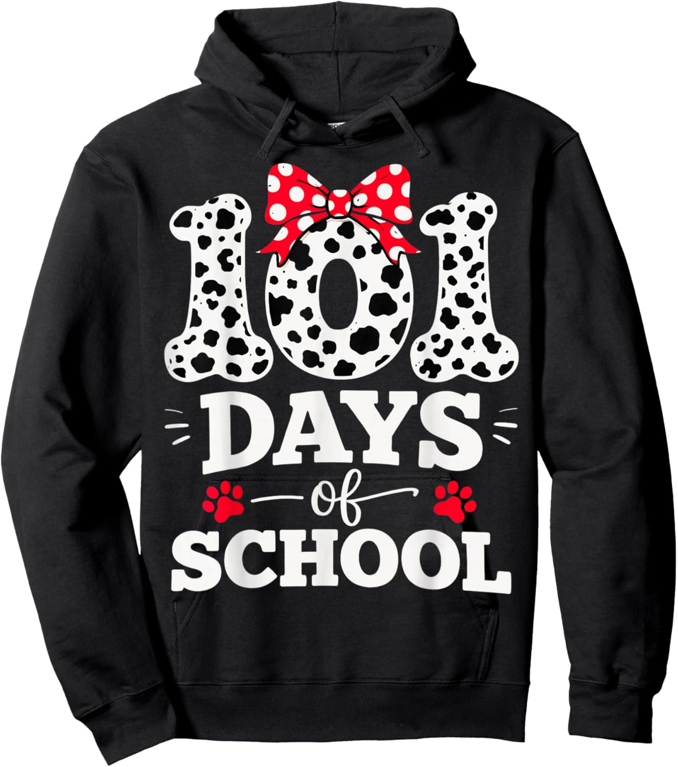 Funny 101 Days of School Funny Dog Kids Student Teacher Hoodie - Hoodie | Black