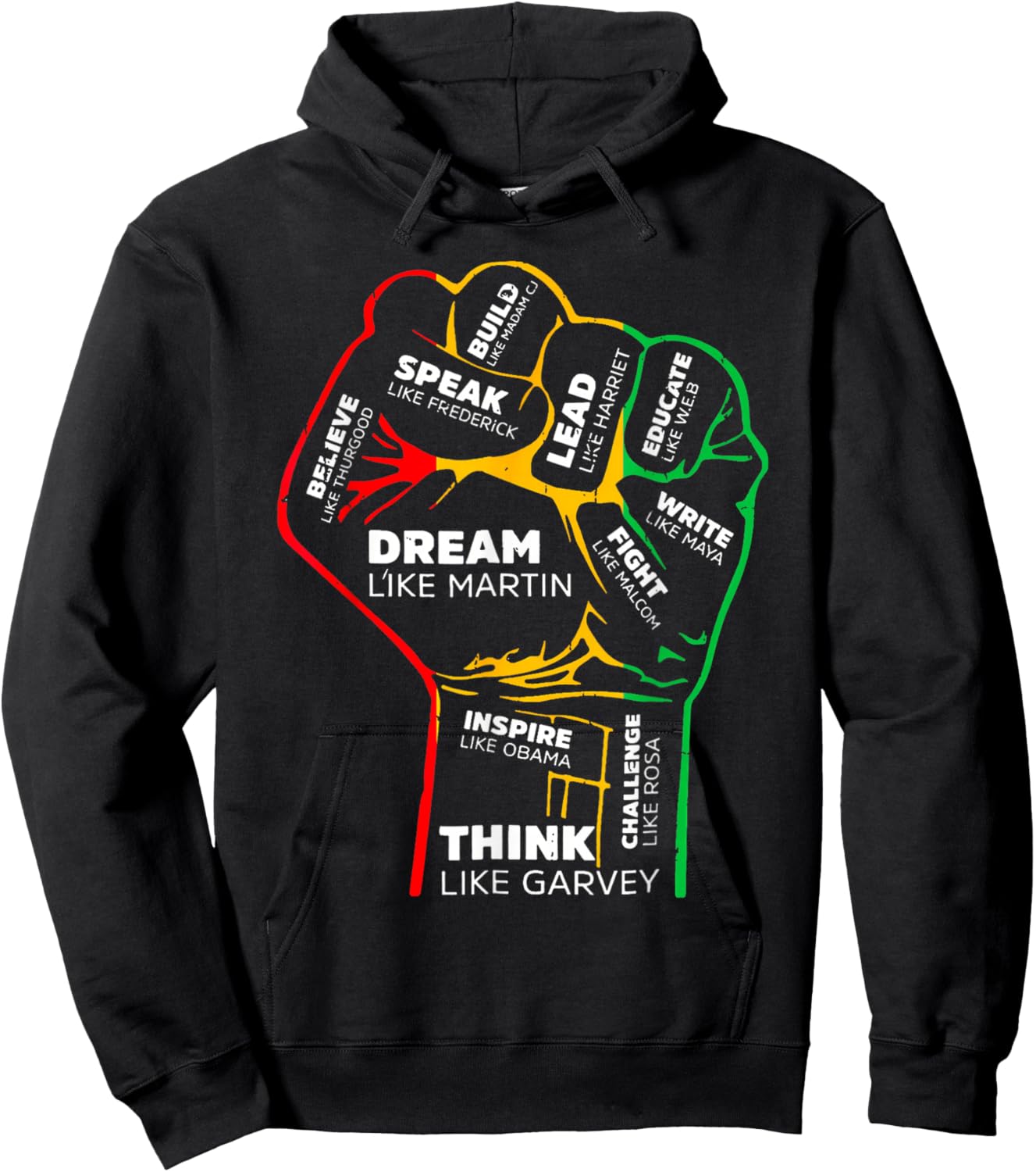 Power Fist Hand Shirt Insing Black Black History Hoodie - Hoodie | Black