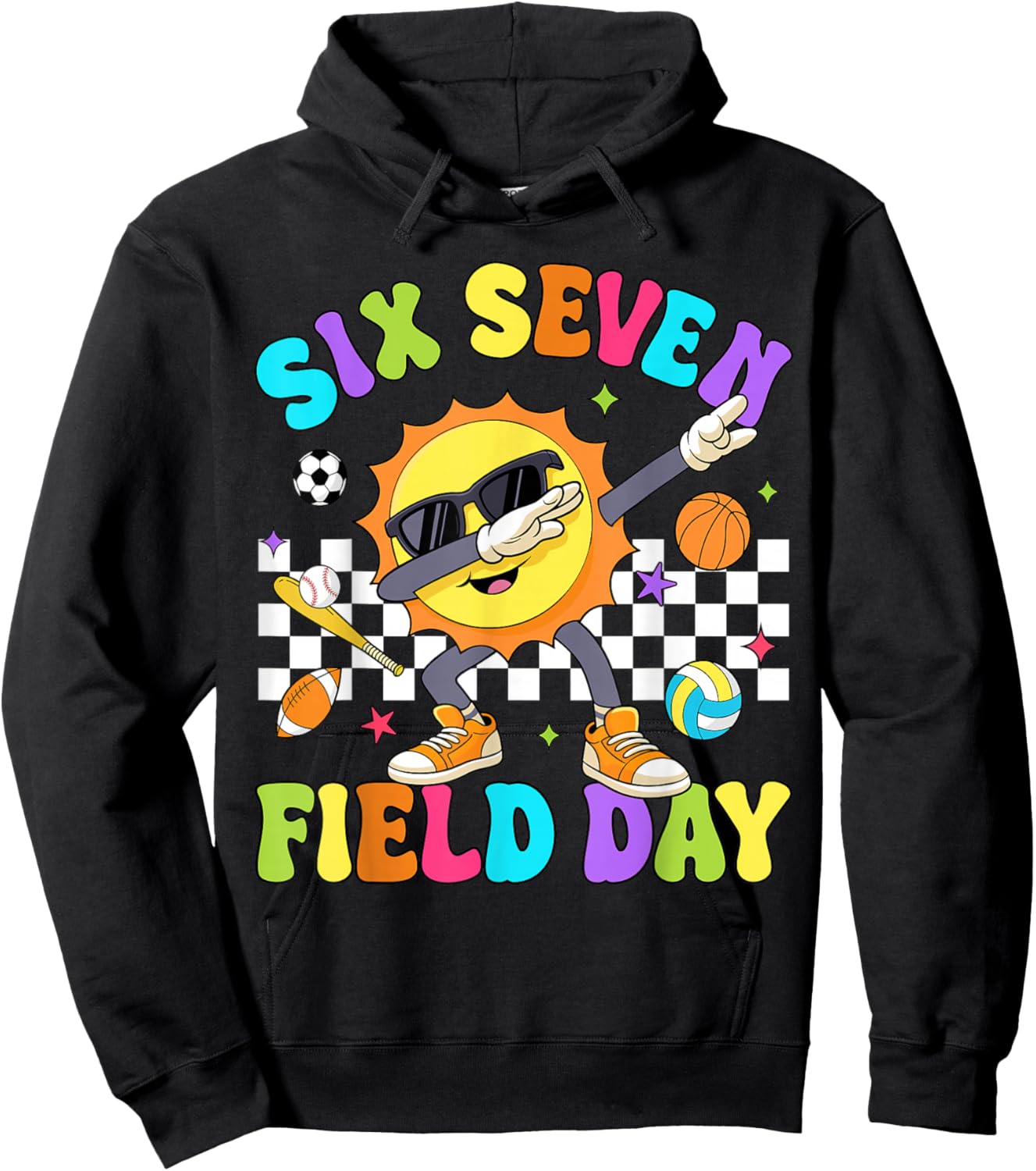 Six Seven 67 Meme Funny Field Day Let The Games Begin Kids Hoodie - Hoodie | Black