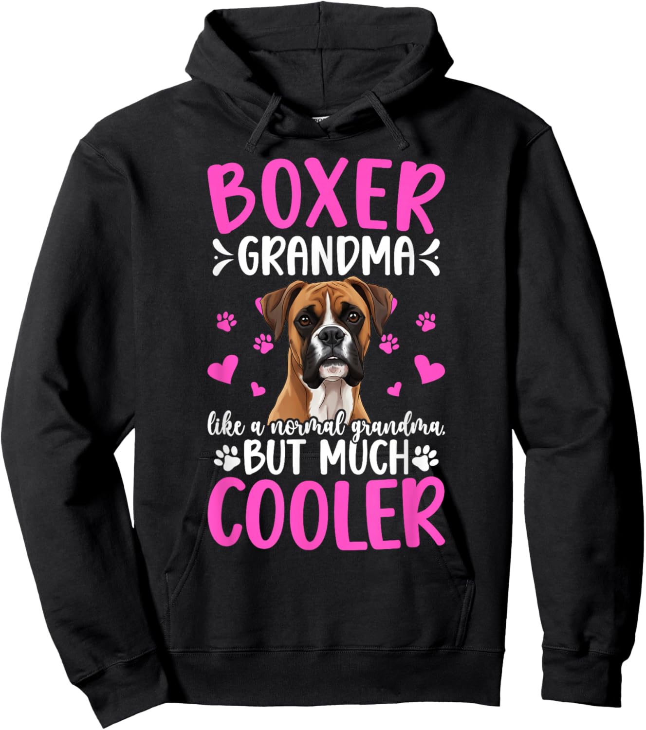 Boxer Grandma Definition Boxer Grandmother Hoodie - Hoodie | Black