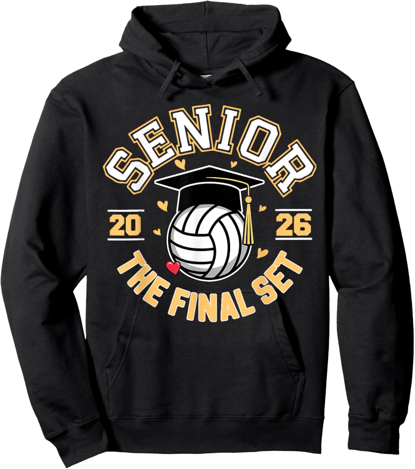 Senior Mom Class of 2026 Volleyball The Final Set Hoodie - Hoodie | Black