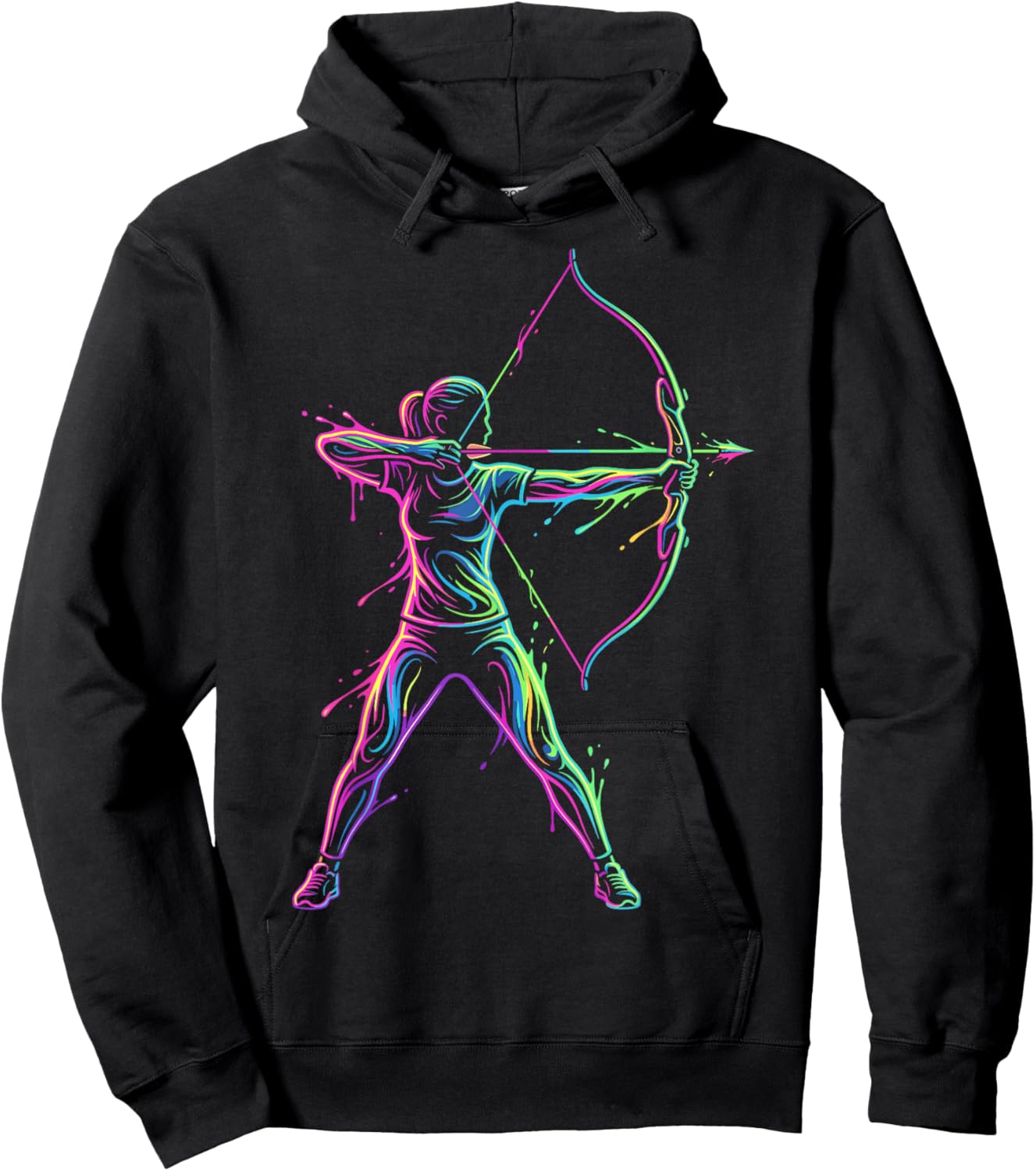 Archery Player Women Kids Girls Hoodie - Hoodie | Black