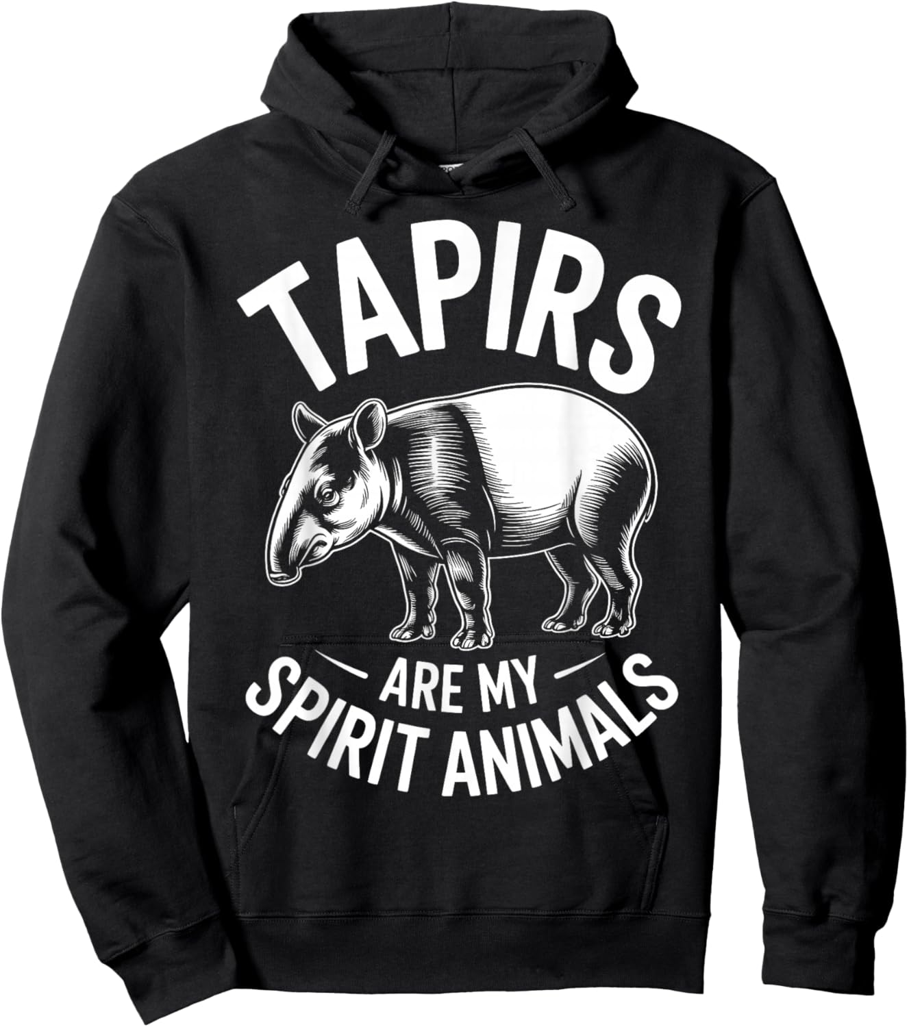 Tapirs Spirit Animals Funny Tapir Hoodie - Hoodie | Black