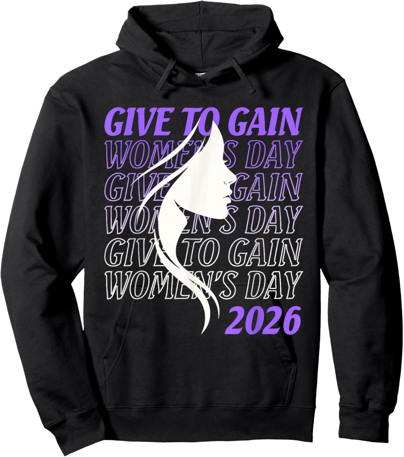 International Women's Day 2026 Give to Gain 8 March IWD Hoodie - Hoodie | Black
