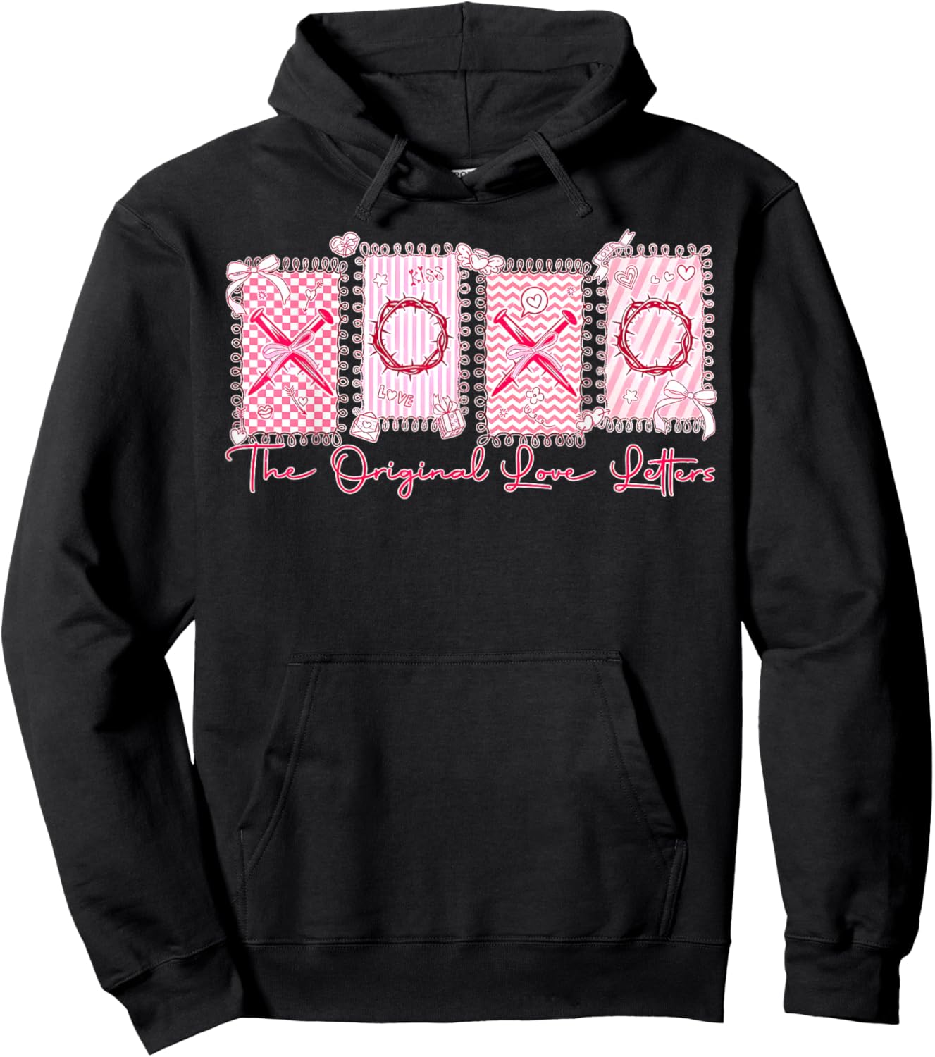 XOXO The Original Love Letters Christian Valentine Men Women Hoodie - Hoodie | Black
