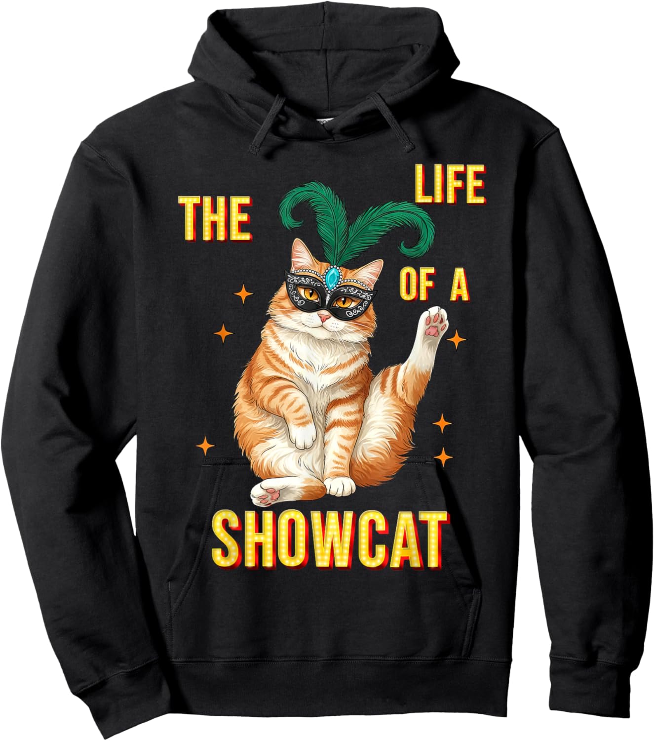 Funny Cat Era Life of Showcat Cat Lovers Men Women Kids Hoodie - Hoodie | Black
