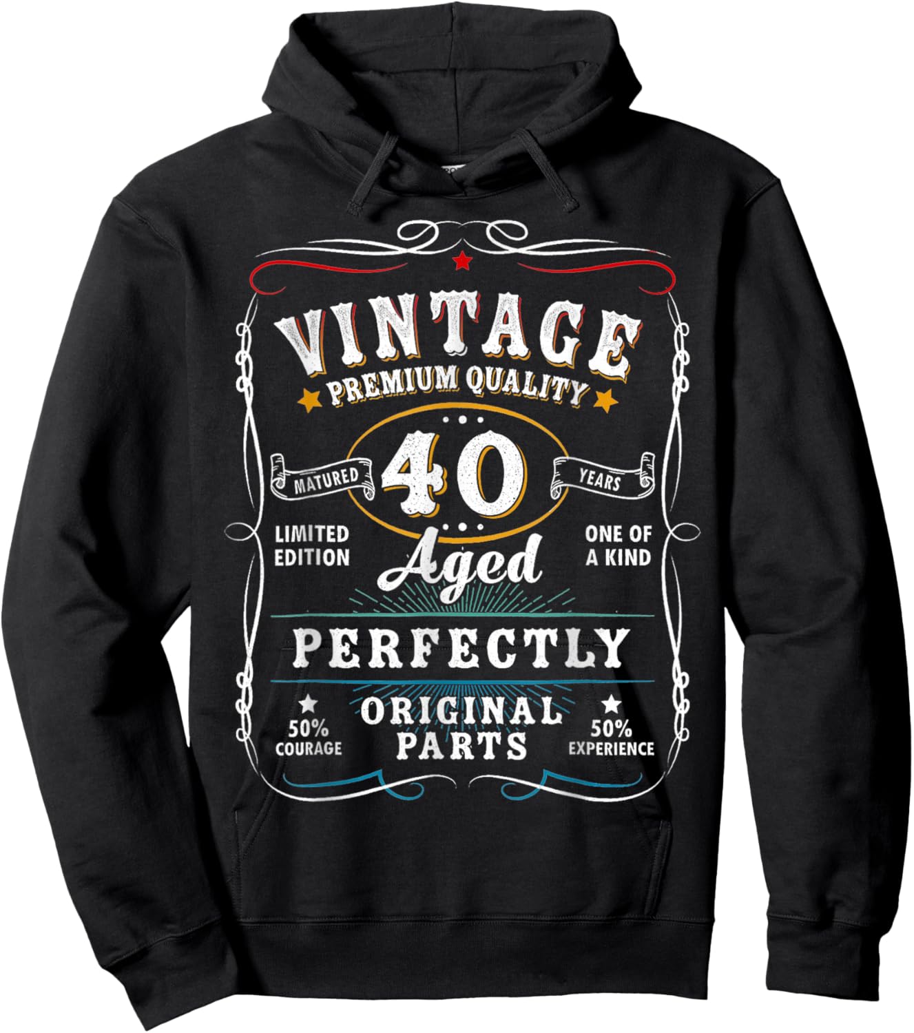 40 Year Old Gifts Limited Edition Men Vintage 40th Birthday Hoodie - Hoodie | Black