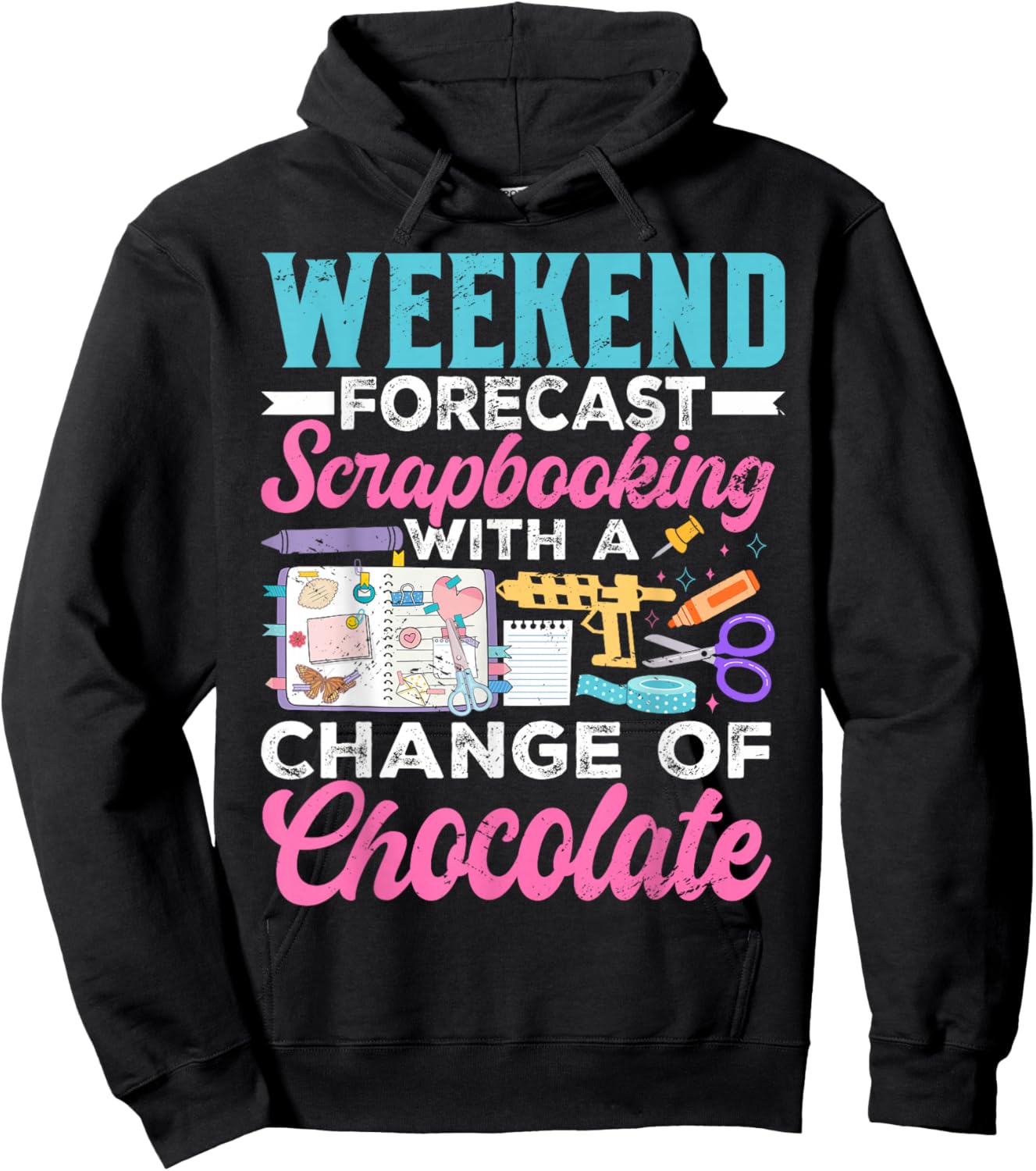 Funny Scrapbooking Art Crafting Lover Crafter Hoodie - Hoodie | Black