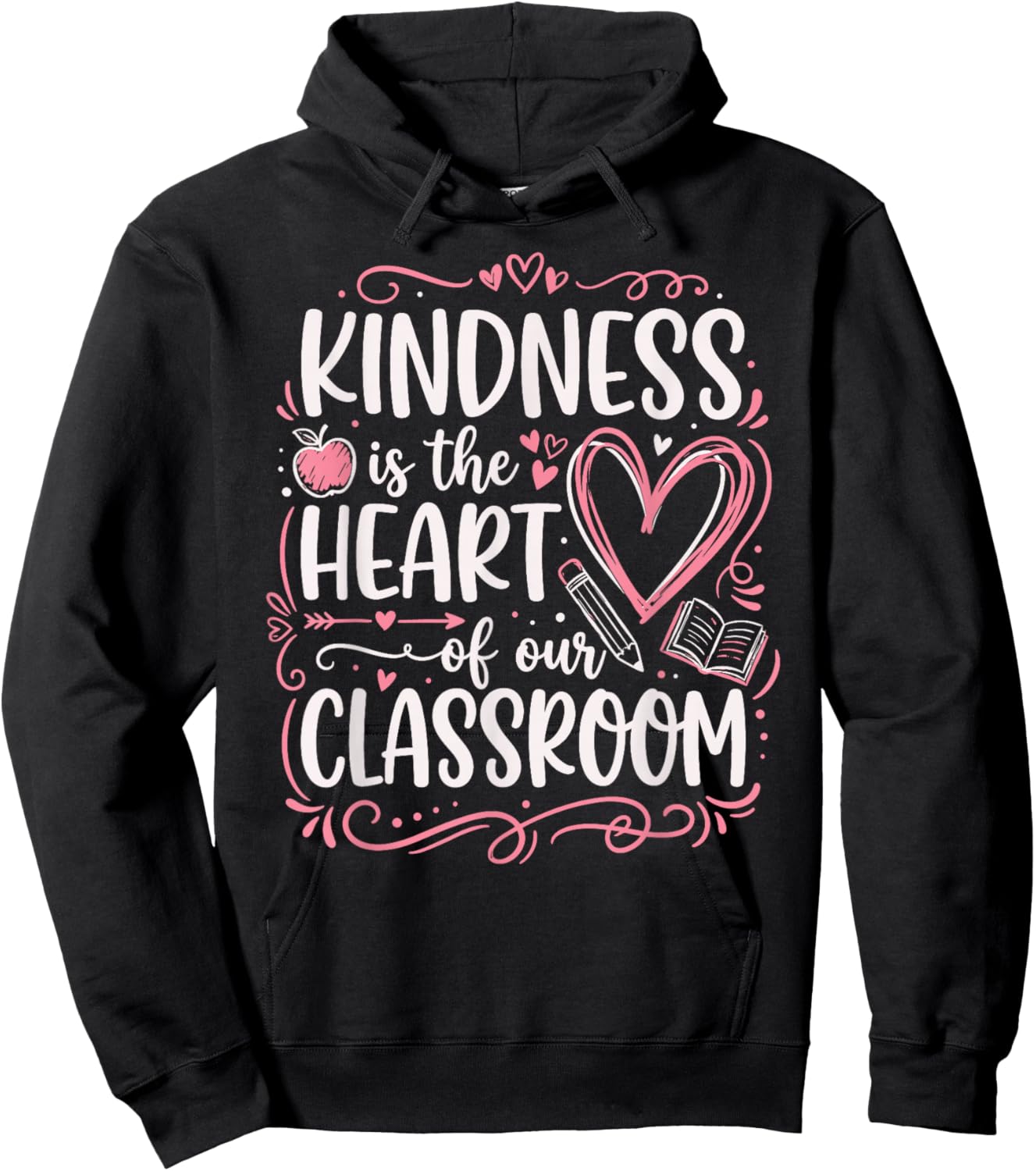 Teacher Valentine Kindness Hoodie - Hoodie | Black