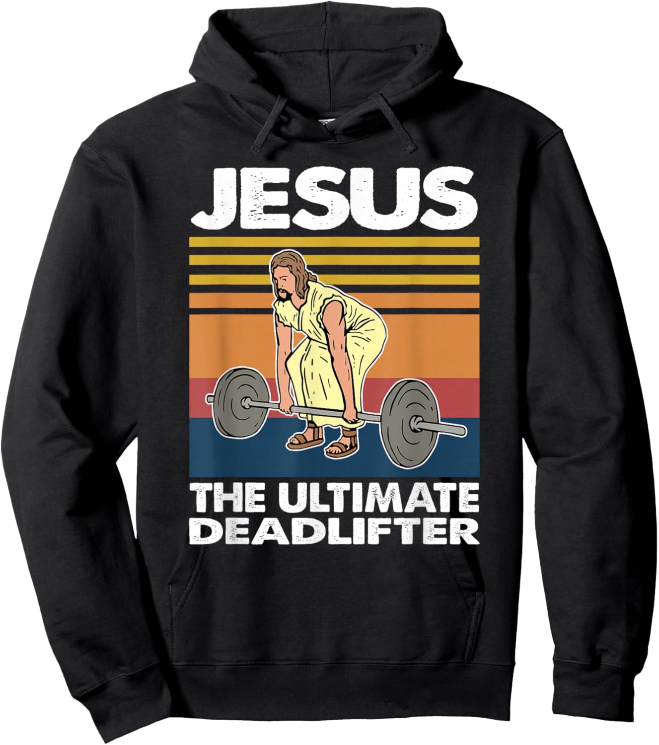 Jesus The Ultimate deadlifter Vintage Hoodie - Hoodie | Black