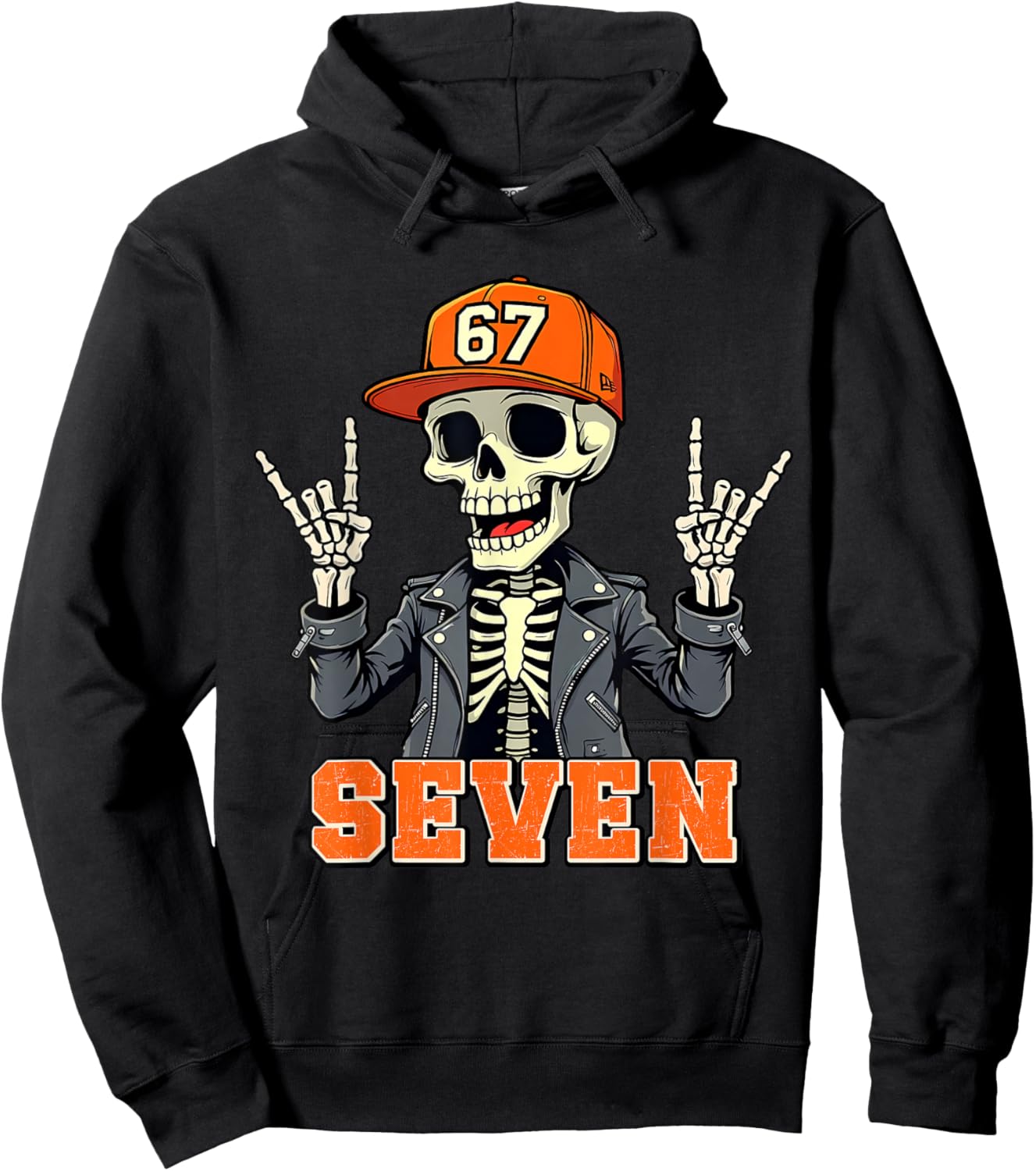 67ENDY Skeleton – 67 Six Seven Halloween 7 Hoodie - Hoodie | Black