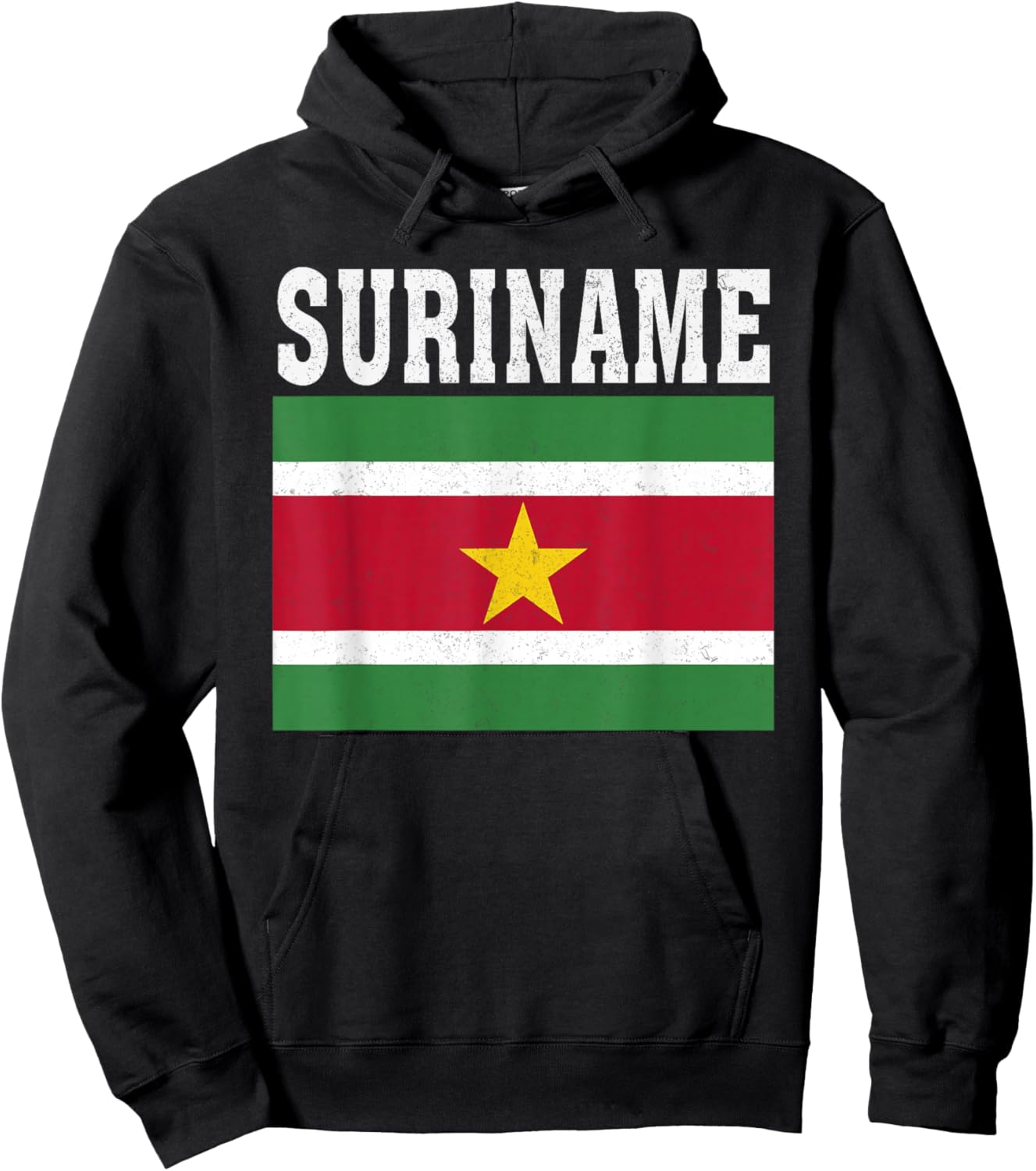 Suriname Flag Patriotic National Roots Souvenir Hoodie - Hoodie | Black