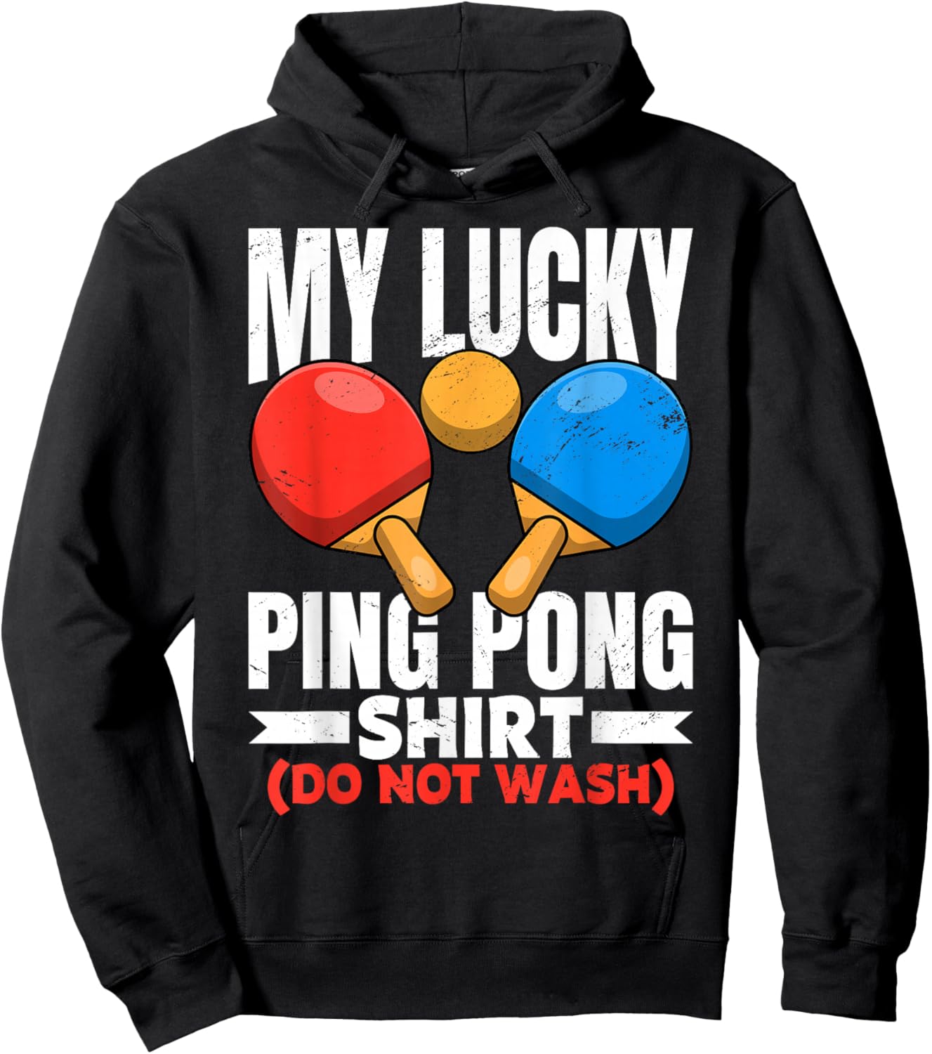 Lucky Ping Pong for Table Tennis Player Men Women Funny Hoodie - Hoodie | Black