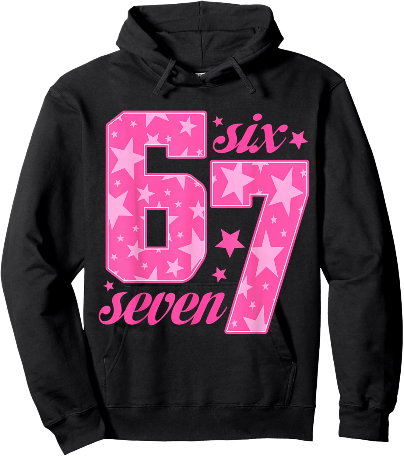 67 Funny Meme Pink Girl Hoodie - Hoodie | Black