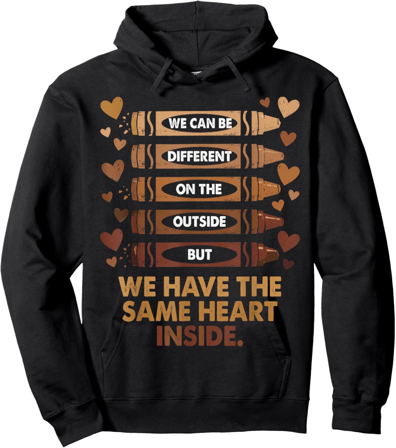Black History Month We Have Same Heart Inside Teacher Kids Hoodie - Hoodie | Black