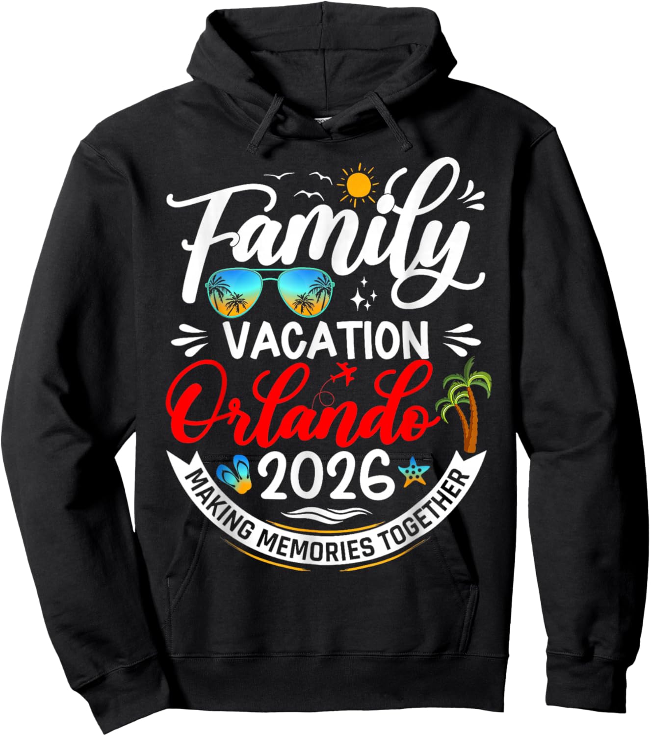 Family Vacation Orlando 2026 Beach Summer Vacation 2026 Hoodie - Hoodie | Black