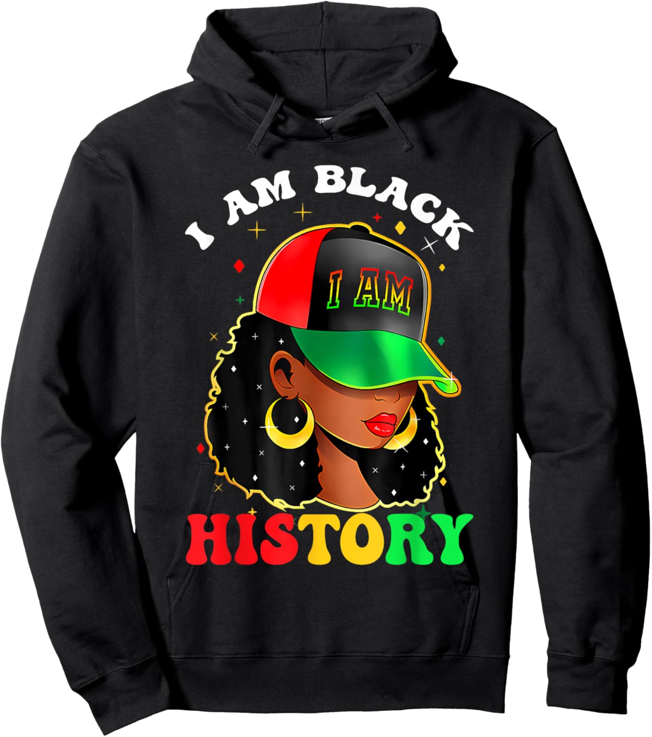 I Am Black History Women Girl Black History Month Juneteenth Hoodie - Hoodie | Black