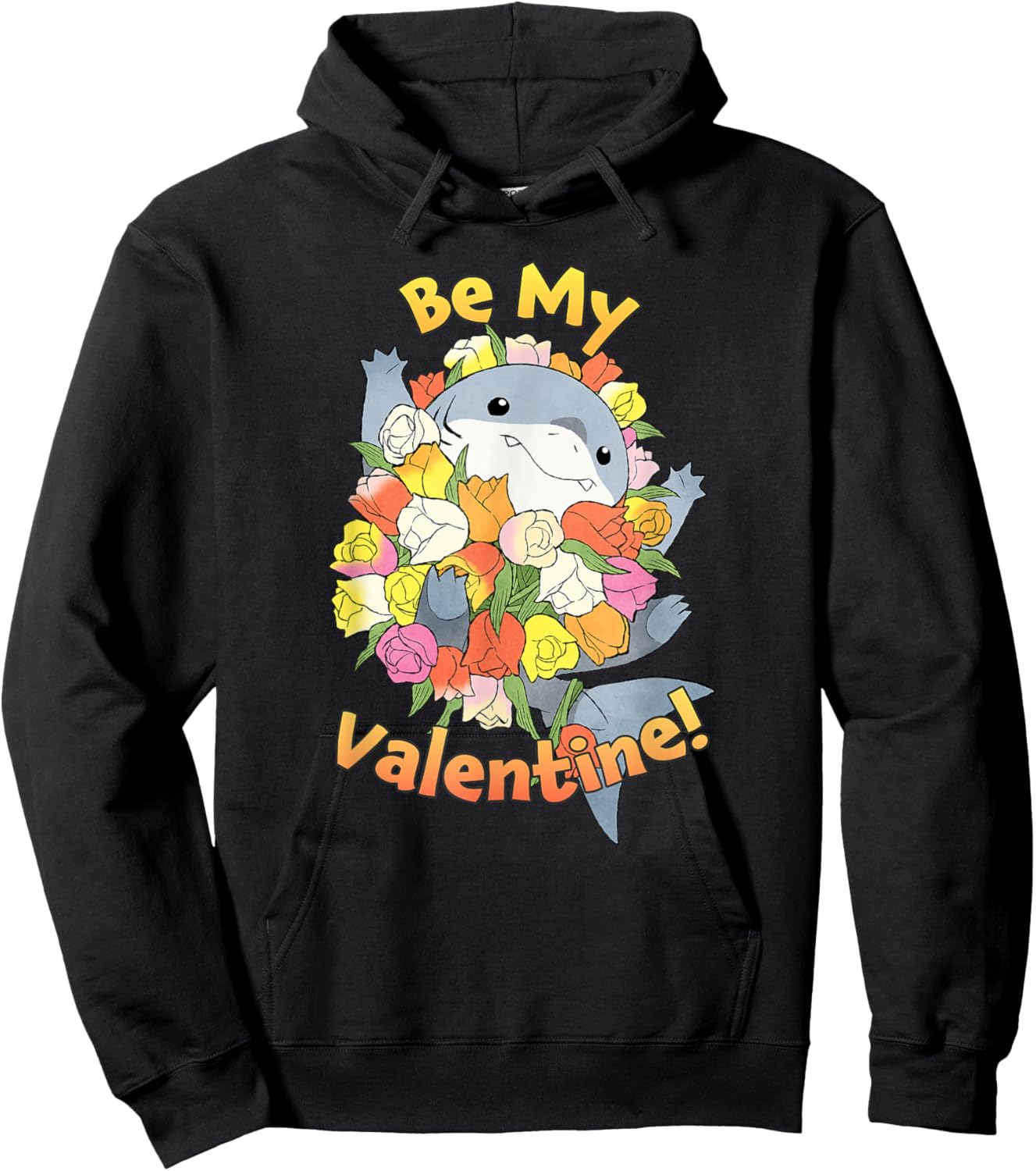 Marvel Jeff The Land Shark Be My Valentine! Valentine's Day Hoodie - Hoodie | Black