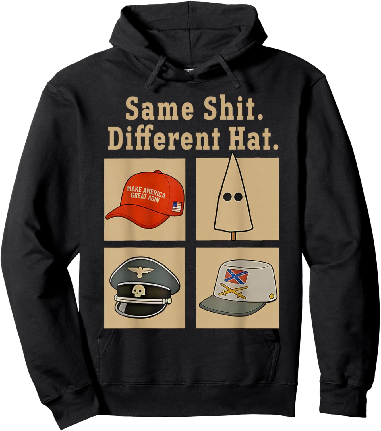 Funny Design Same Shit Different Hat Art Women Hoodie - Hoodie | Black